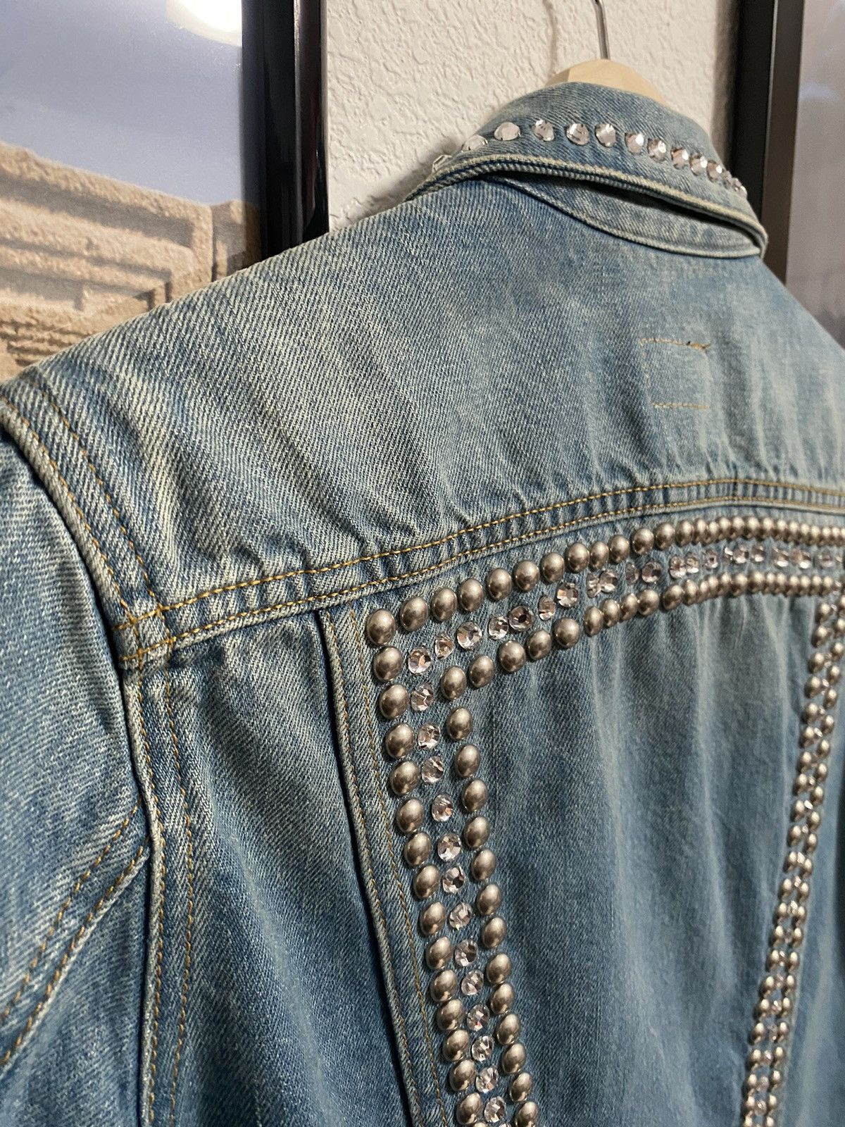 Saint Laurent Paris Saint Laurent Paris SS16 Denim Studded Crystal Jacket Size US S / EU 44-46 / 1 - 3 Thumbnail