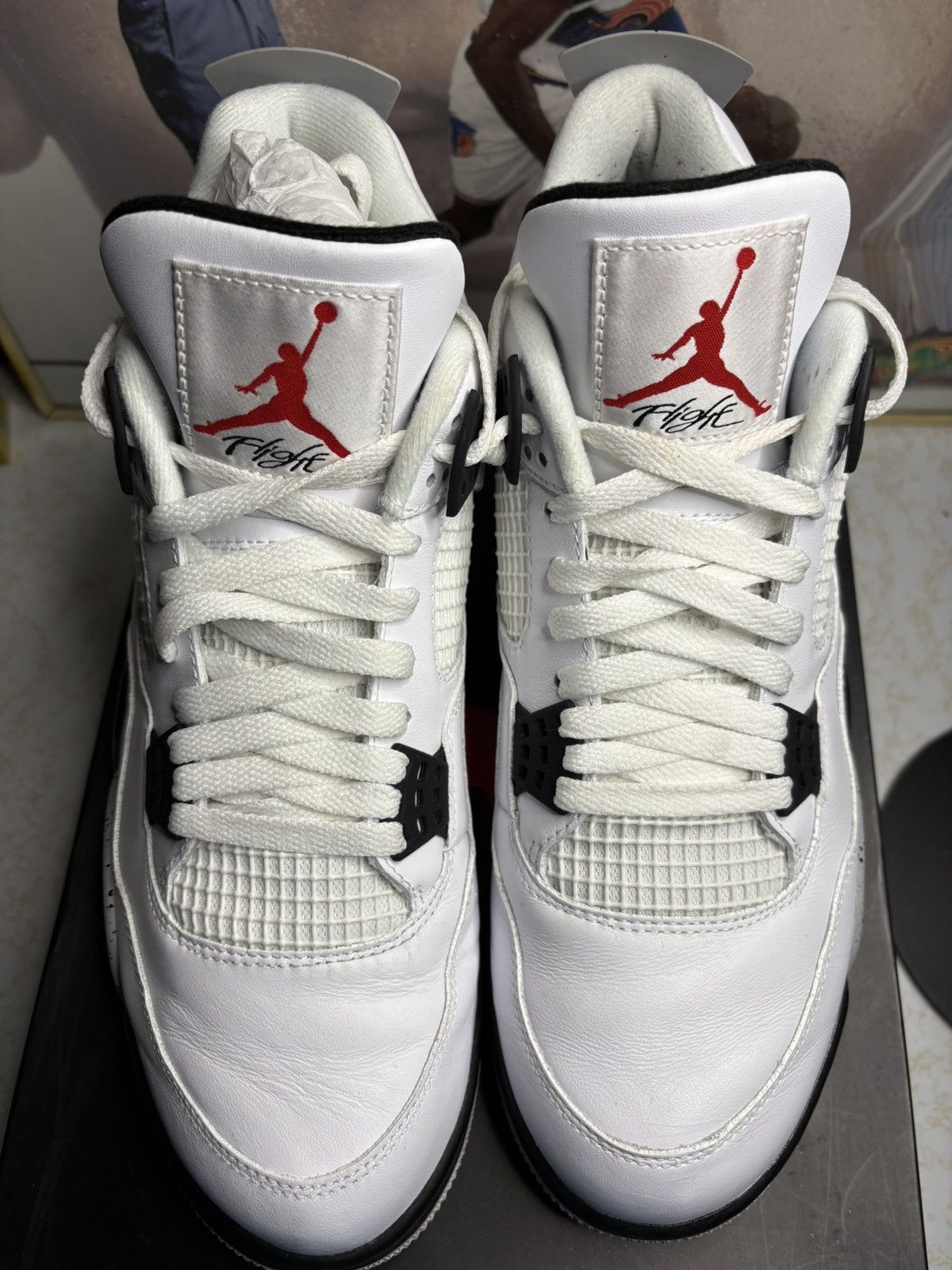 Jordan Brand Air Jordan 4 Retro OG white cement Size US 12 / EU 45 - 2 Thumbnail