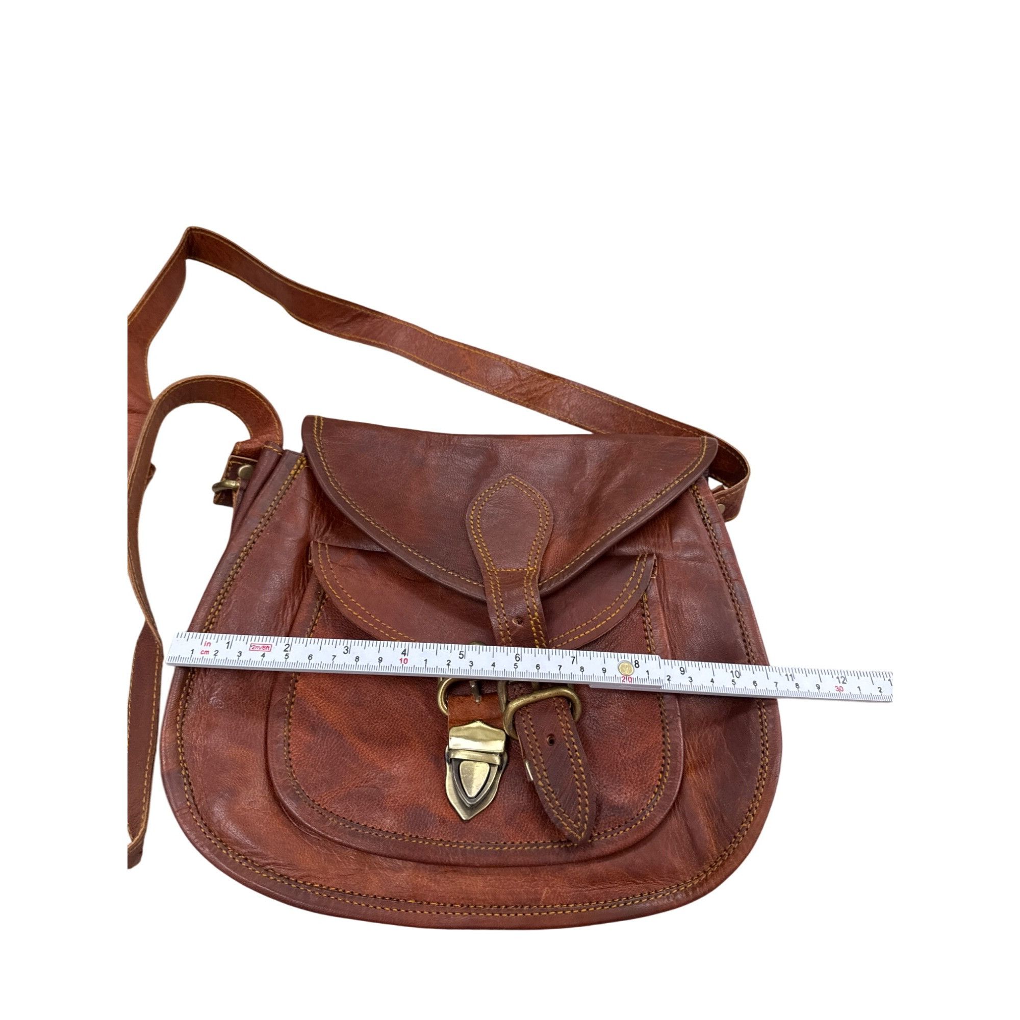 Vintage Firu womens Vintage Leather Handmade crossbody Purse 9x10 SK Size ONE SIZE - 6 Thumbnail