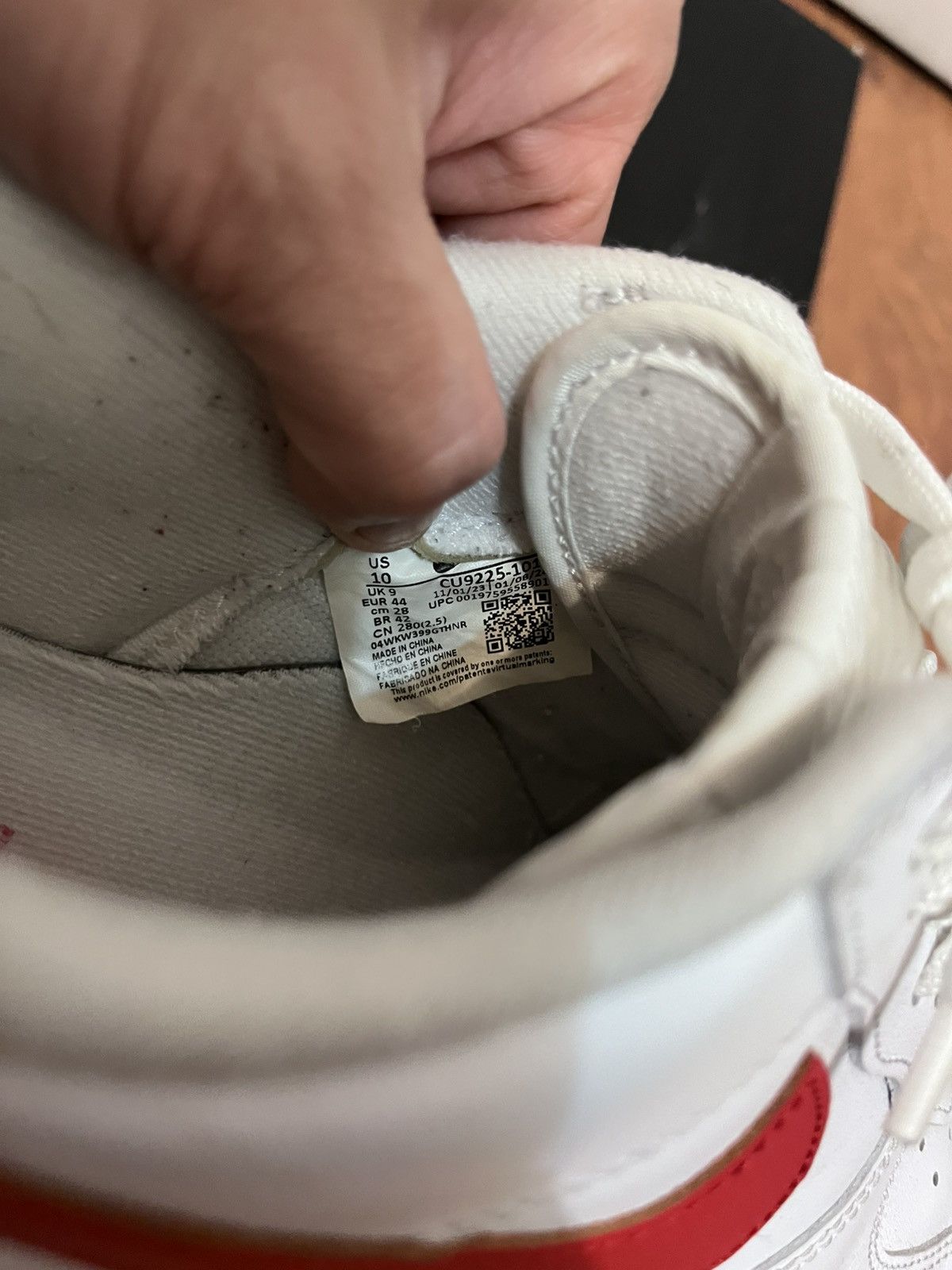 Nike × Supreme USED Nike Air Force 1 Supreme Red Swoosh “Shanghai” Size US 10 / EU 43 - 8 Thumbnail