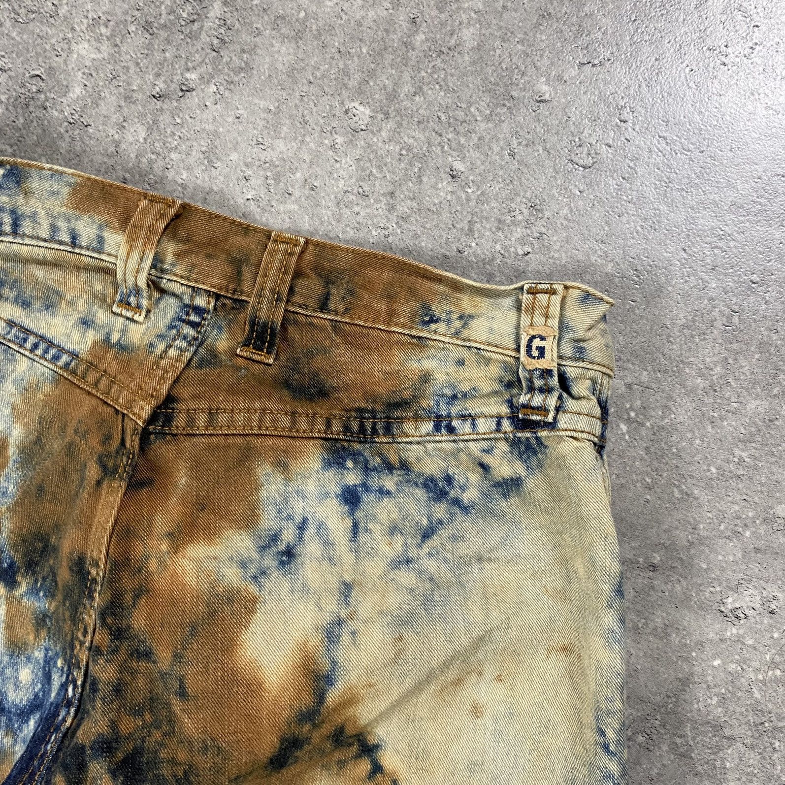 Japanese Brand × Vintage G Brand Flared Low Rise Jeans Tie Dye Pants Size 28" / US 6 / IT 42 - 10 Thumbnail