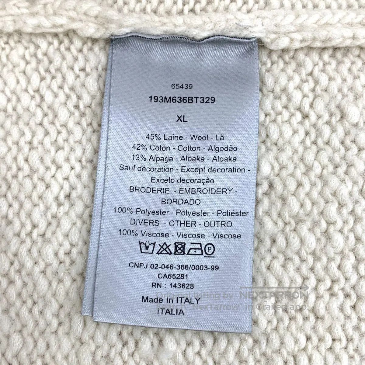 Dior White Short Sleeve Mouse Graphic Sweater. Size US XL / EU 56 / 4 - 7 Thumbnail