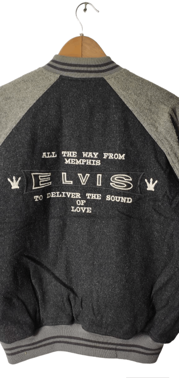 Vintage VINTAGE ELVIS PRESLEY WOOL VARSITY JACKET Size US M / EU 48-50 / 2 - 7 Thumbnail