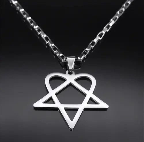 Jewelry Kitamura x Miho Heart Necklace Punk Grunge Chain Y2K Size ONE SIZE - 1 Thumbnail