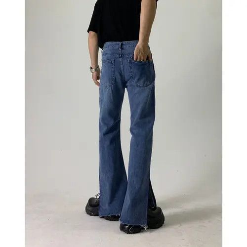 Vintage Fashion straight-leg loose-fitting slit jeans Size US 32 / EU 48 - 2 Thumbnail