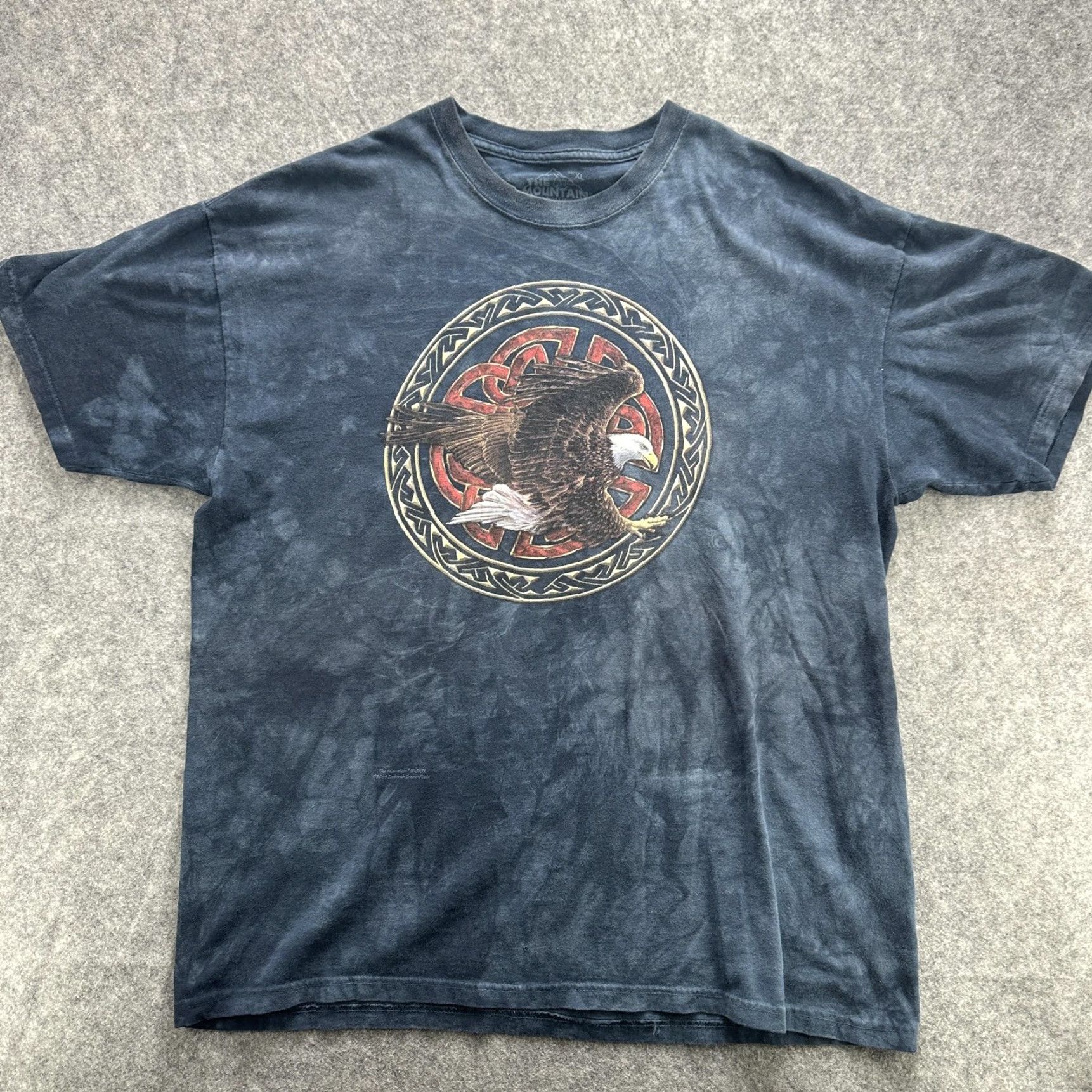 The Mountain VINTAGE The Mountain Shirt Mens XL Blue Bald Eagle Graphic Tie Dye USA Made 2009 Size US XL / EU 56 / 4 - 2 Thumbnail
