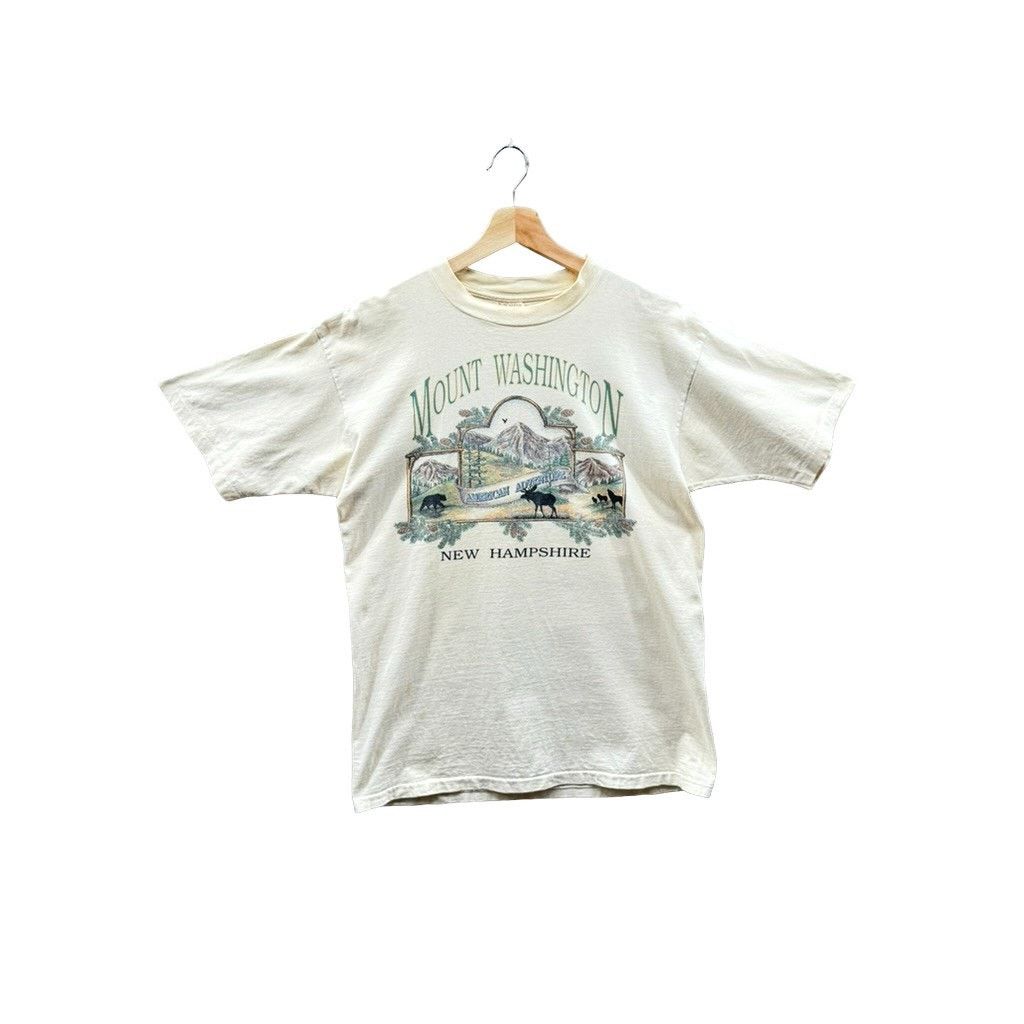 Vintage 1990's Mount Washington American Adventure Graphic Tee Size US L / EU 52-54 / 3 - 1 Thumbnail