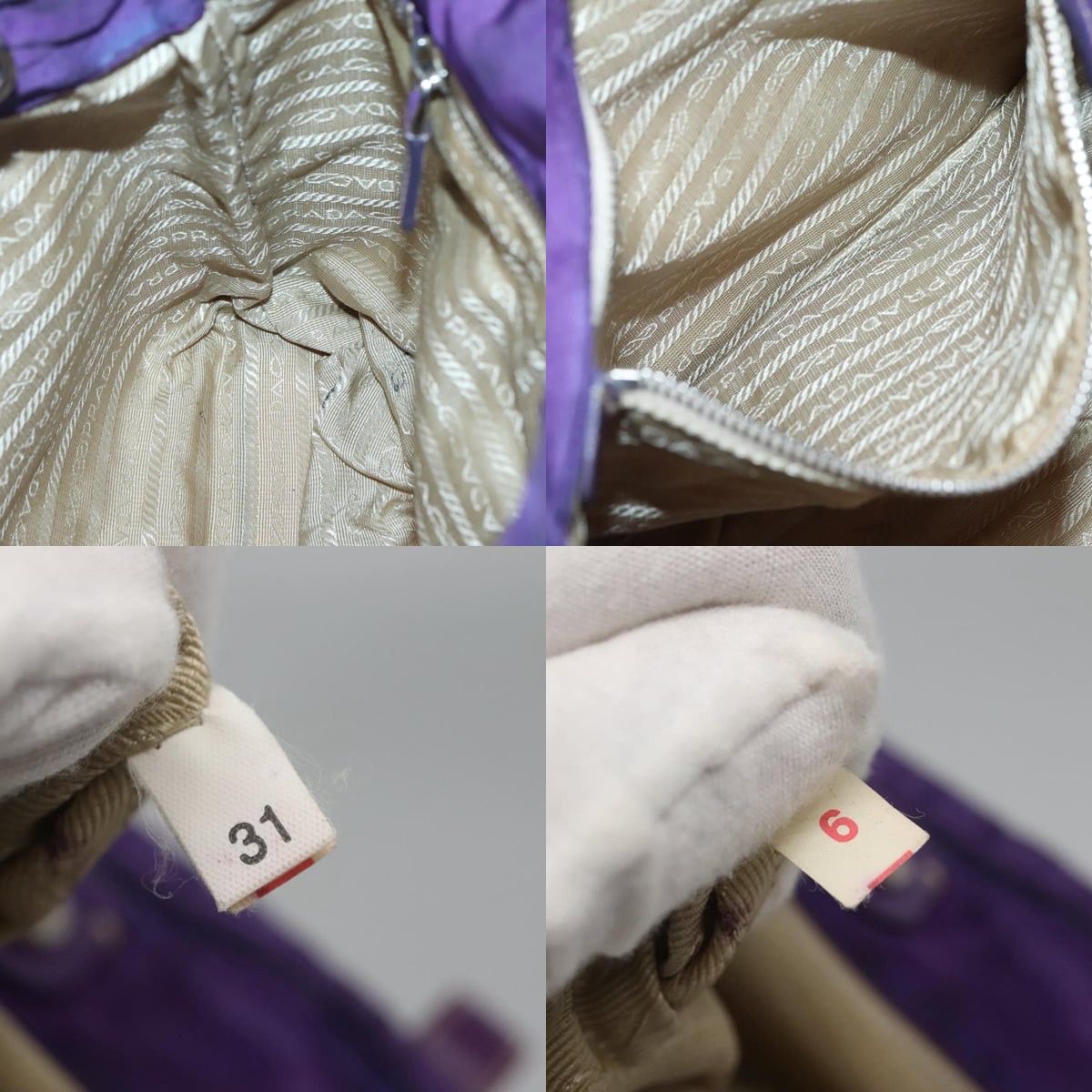 Prada PRADA Tote Bag Nylon Purple Silver Size ONE SIZE - 12 Thumbnail