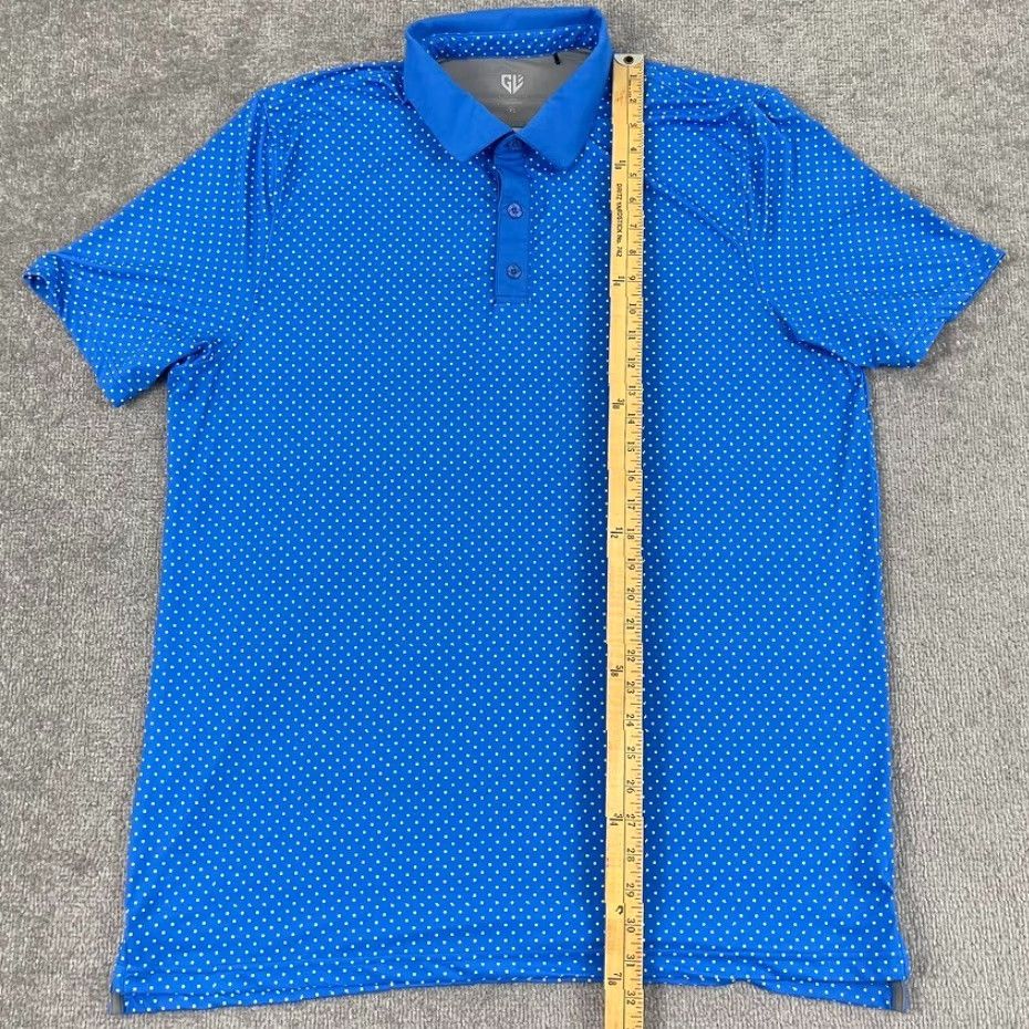 Robert Graham Robert Graham Luxe Polo Shirt Mens XL Blue Solid Logo Sports Golf Size US XL / EU 56 / 4 - 3 Thumbnail