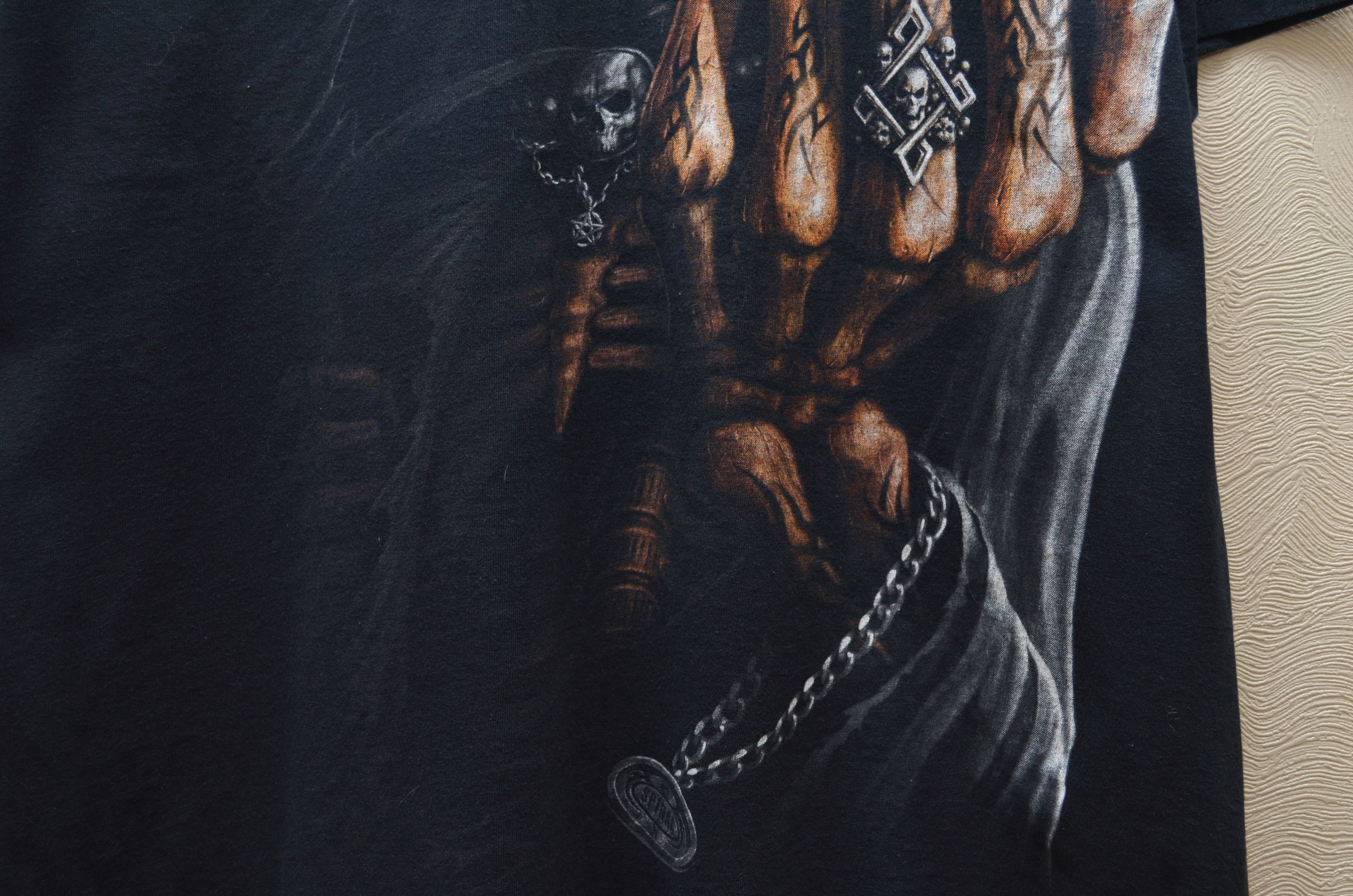 Vintage Vintage Y2K Fuck Reaper Skeleton Graphic Black Tee Shirt XL Size US XL / EU 56 / 4 - 5 Thumbnail