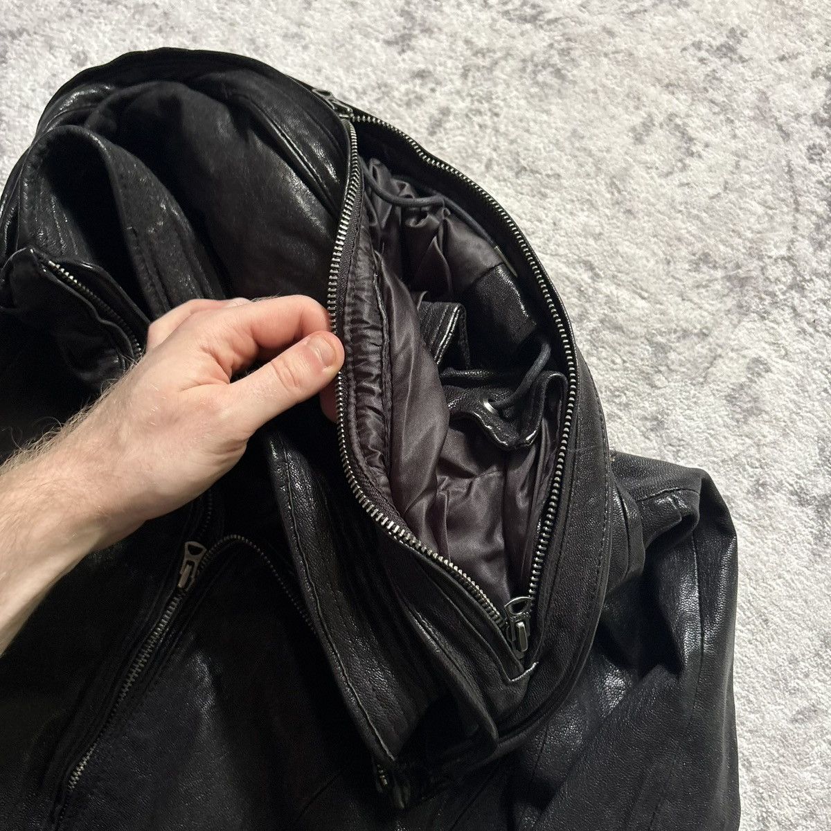 GOA GOA Bono Leather Jacket Black | Size Free Size US XS / EU 42 / 0 - 5 Thumbnail