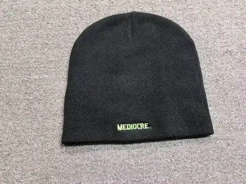 Other Mediocre Hand Palm Heatmap Graphic No Cuff Beanie Hat Black Size ONE SIZE - 3 Thumbnail