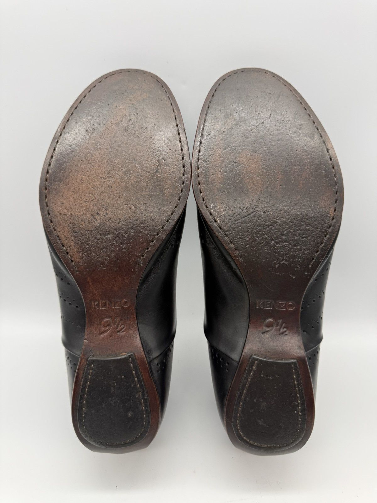 Kenzo KENZO HOMME-Roy Krejberg Era-Sculpted-Black Brogue Oxfords Size US 10.5 / EU 43-44 - 9 Thumbnail