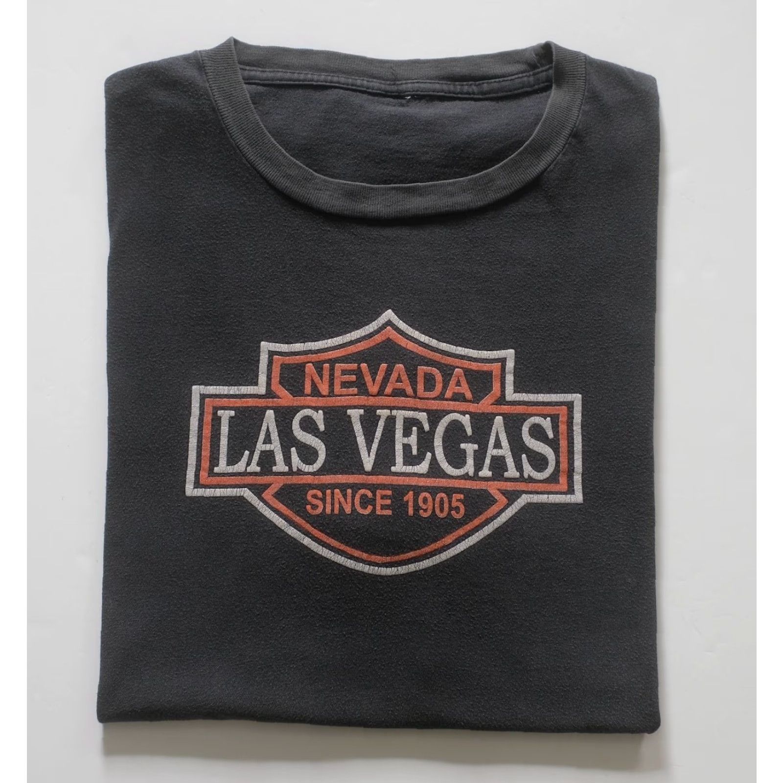 Vintage VINTAGE LAS VEGAS NEVADA MOTORCYCLE SINCE 1905 FADED BLACK GRAPHIC T SHIRT Mens XL Size US XL / EU 56 / 4 - 5 Thumbnail