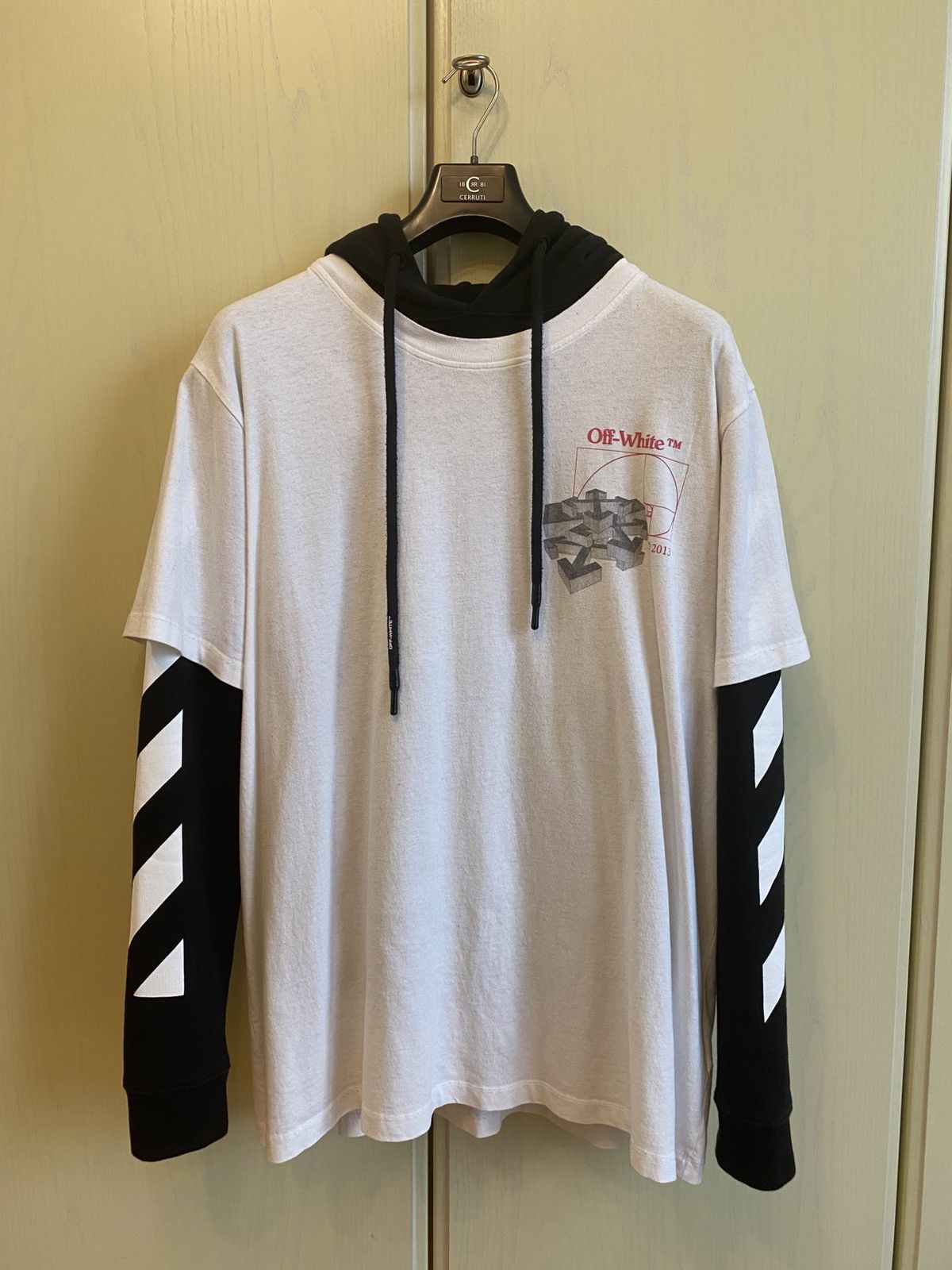 Off-White Off White Golden Ratio Double Tee Hoodie | Grailed