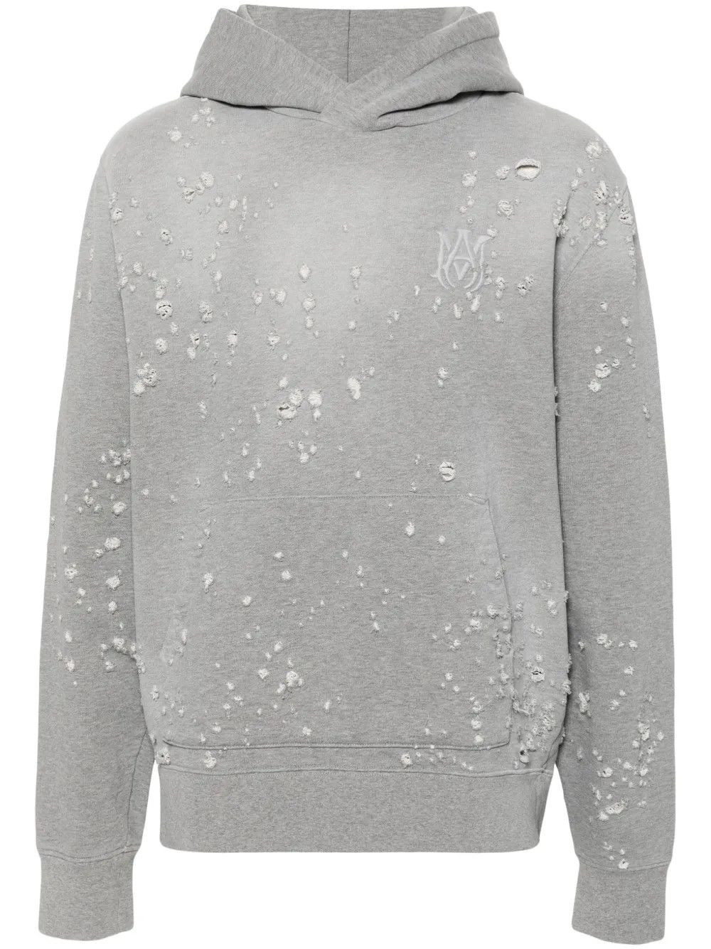 Amiri o1h1sh10525 Ma Shotgun Embroidered Hoodie in Light Grey Size US XS / EU 42 / 0 - 1 Thumbnail