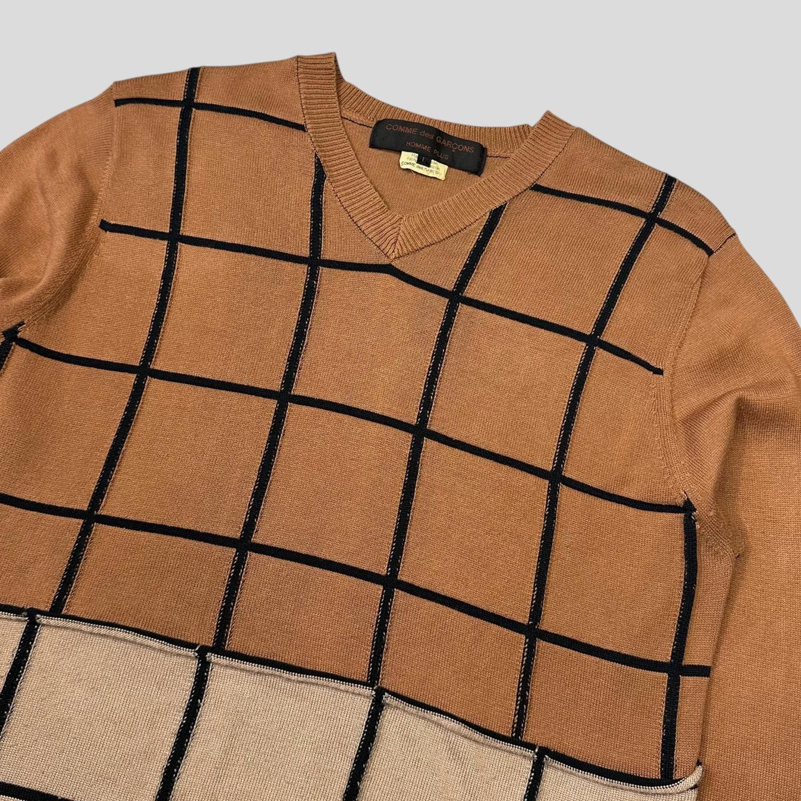 Comme des Garcons Comme Des Garçons Homme Plus 02 Reconstructed Grid Knit M/L Size US M / EU 48-50 / 2 - 3 Thumbnail