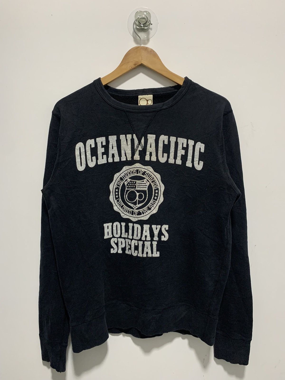 Ocean Pacific × Vintage Vintage Black Ocean Pacific Sweatshirt Crewneck Size US L / EU 52-54 / 3 - 1 Thumbnail