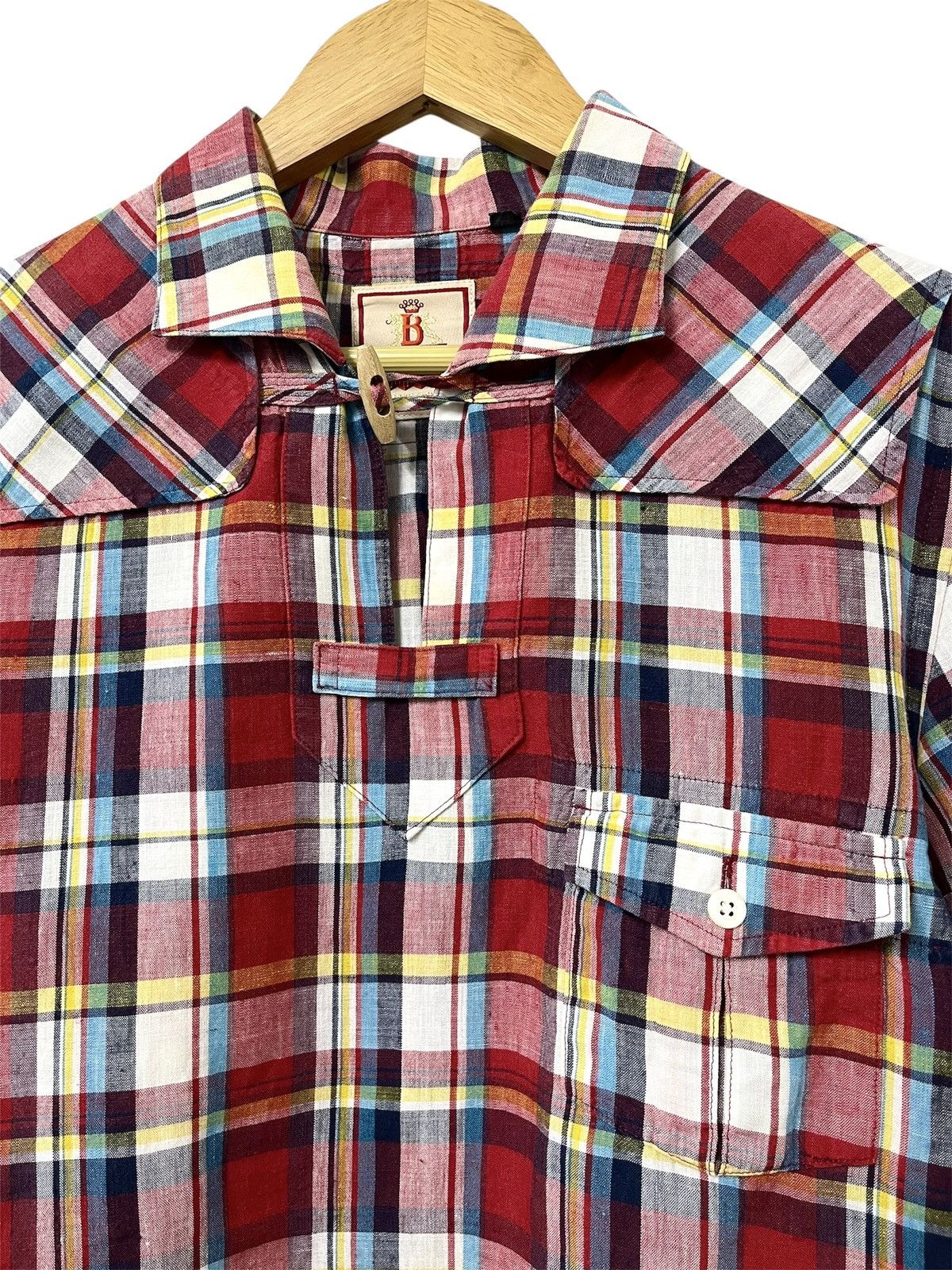 Baracuta VINTAGE BARACUTA MADRAS CHECK PATTERN HEMP SAIL SHIRT Size US L / EU 52-54 / 3 - 6 Thumbnail