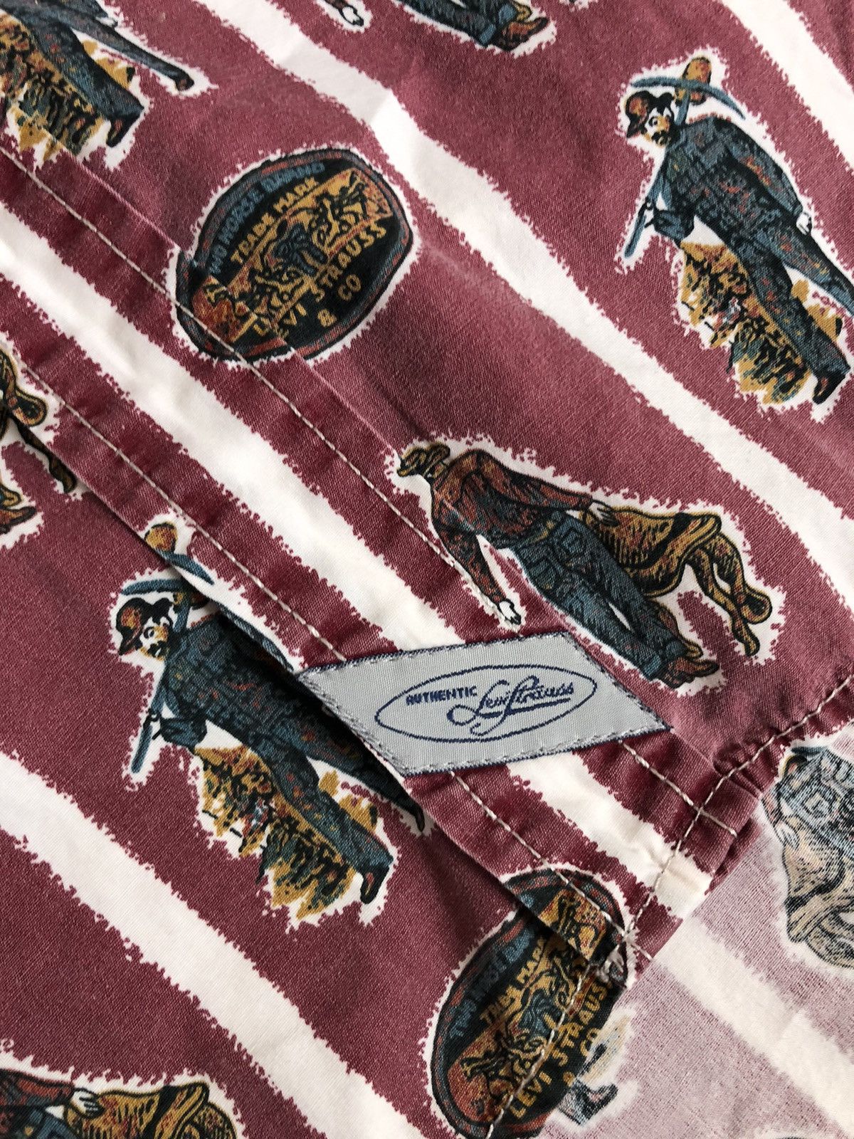Levi's × Levi's Vintage Clothing Vintage Levi’s 90s Monogram Full Print Cowboy Worker Shirt Size US L / EU 52-54 / 3 - 5 Thumbnail