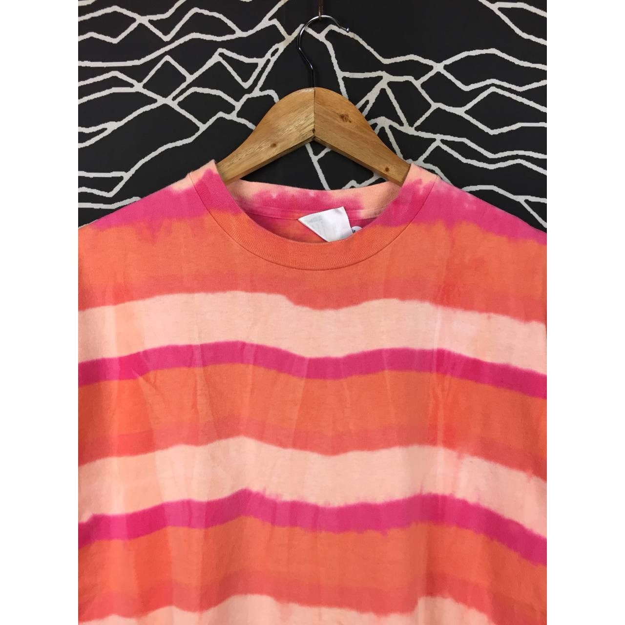 Vintage Vtg 90s Power Pro By Oneita Psychedelic Stripe Tie Dye Tee Size US L / EU 52-54 / 3 - 3 Thumbnail