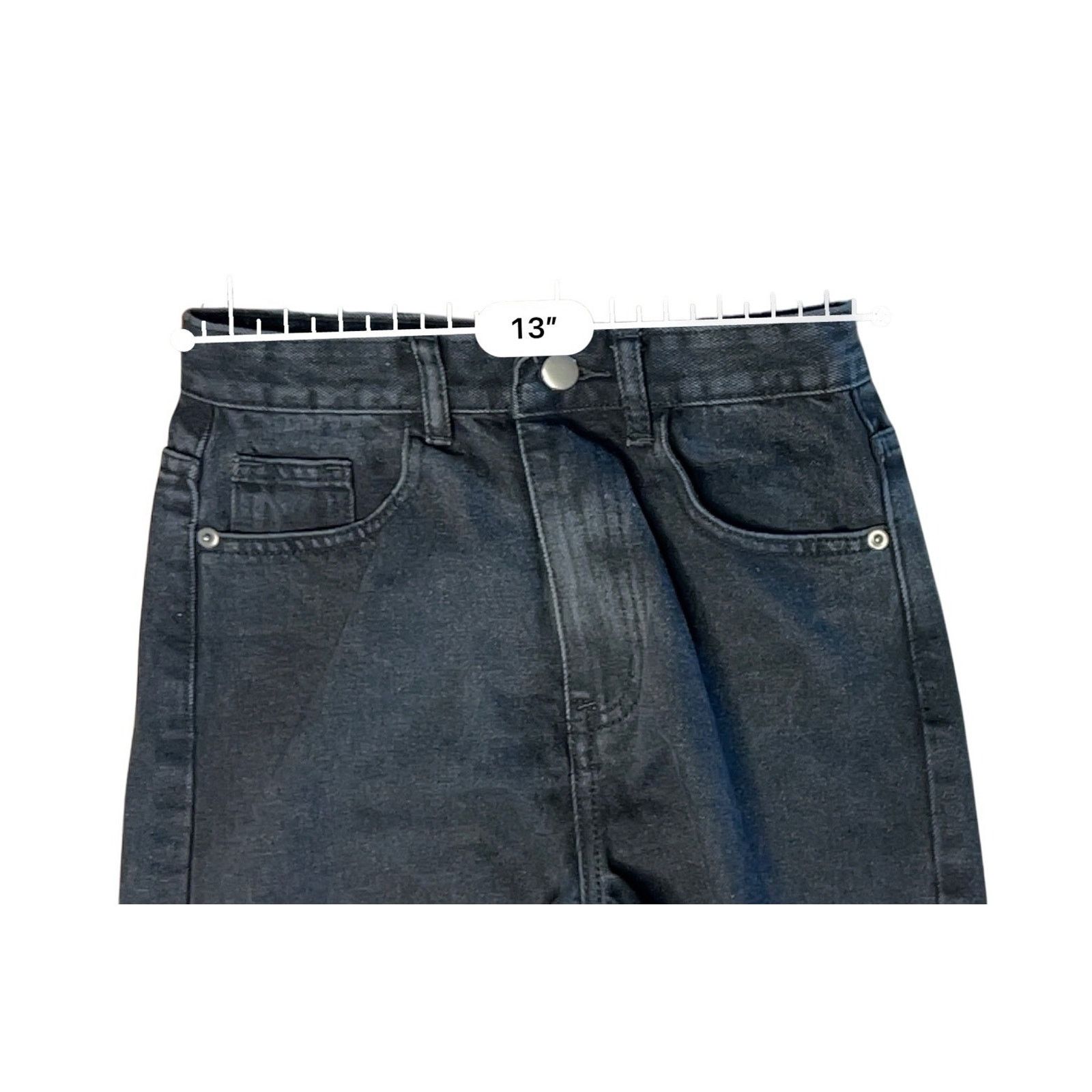 Other Pretty Little Thing HR Shorts sz 0 Washed Black Cut Offs Size 25" / US 0 / IT 36 - 3 Thumbnail
