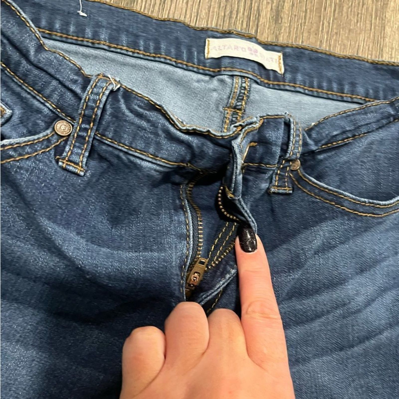 Other Altar'd State Skinny Jeans Classic Mid-Rise Whisker Denim Size 29" - 5 Thumbnail