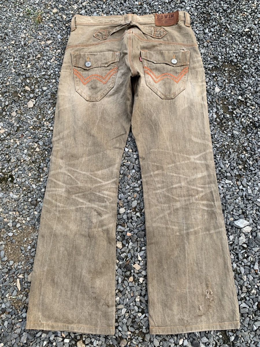 Edwin FLARE EDWIN XV BUCKLE BACK PUNK RUSTY JAPANESE DENIM Size US 33 - 8 Thumbnail