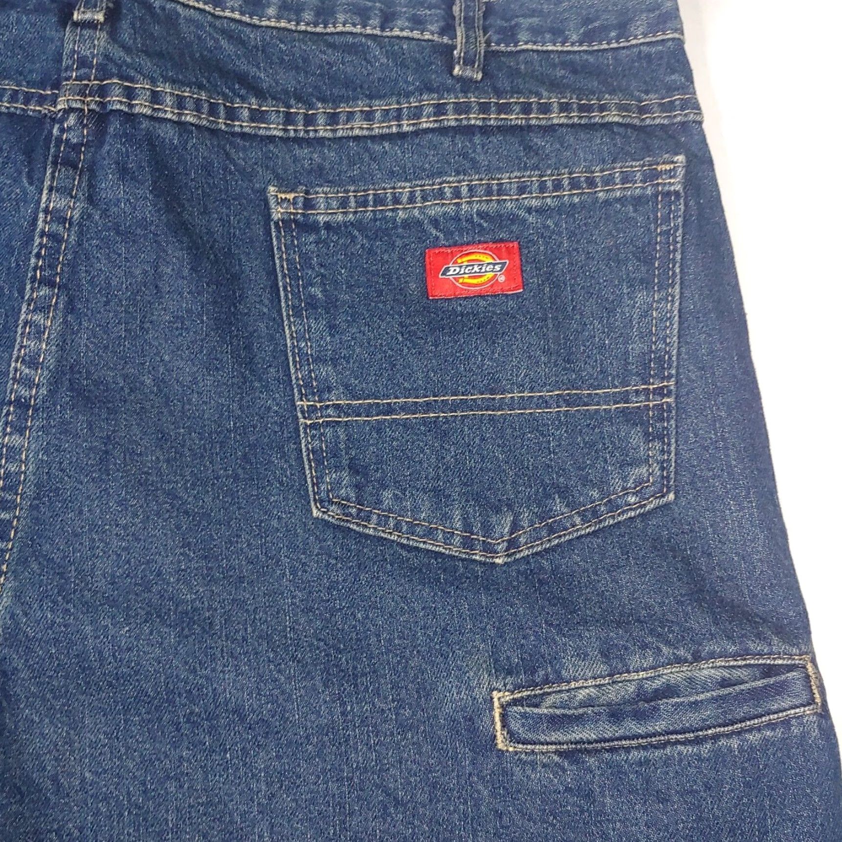 Dickies Dickies Jeans Men 40 x 32 Regular Dark Blue Wash Indigo Workwear Classic Work Denim Pants Straight Relaxed 5-Pocket Mens Blue Size US 40 / EU 56 - 6 Thumbnail
