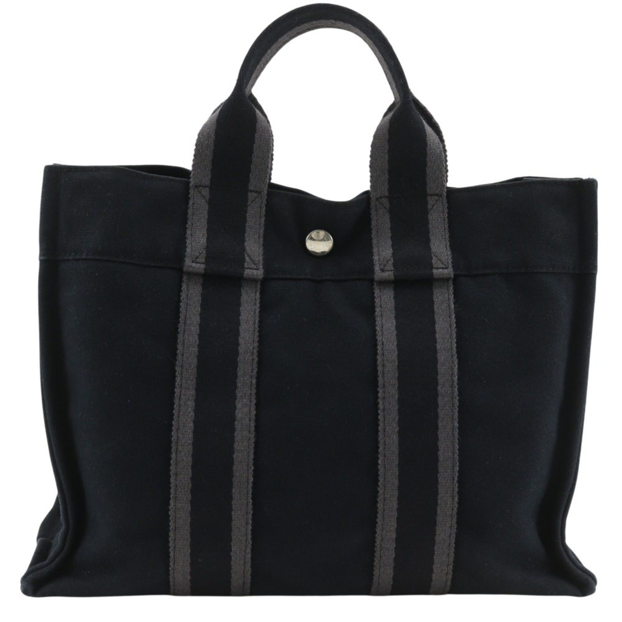 Hermes Hermes Fourre Tout PM handbag, canvas, black, A5 size, snap button closure, unisex. Size ONE SIZE - 1 Thumbnail