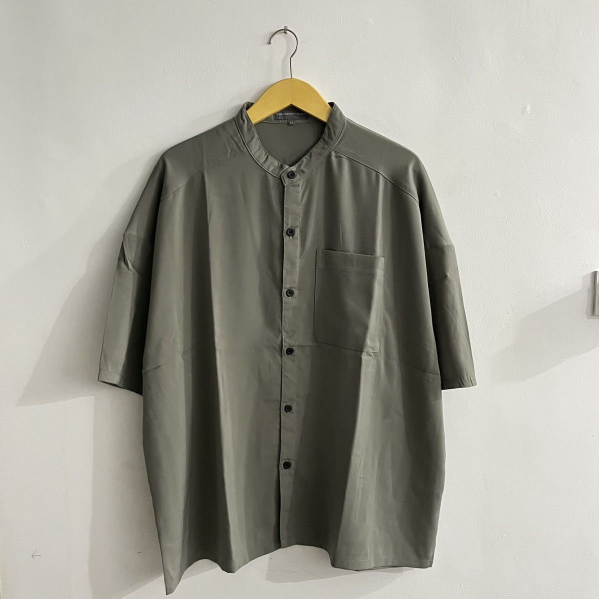 Issey Miyake Season Reason - Gray Standcollar Ls Shirt Size US L / EU 52-54 / 3 - 1 Thumbnail