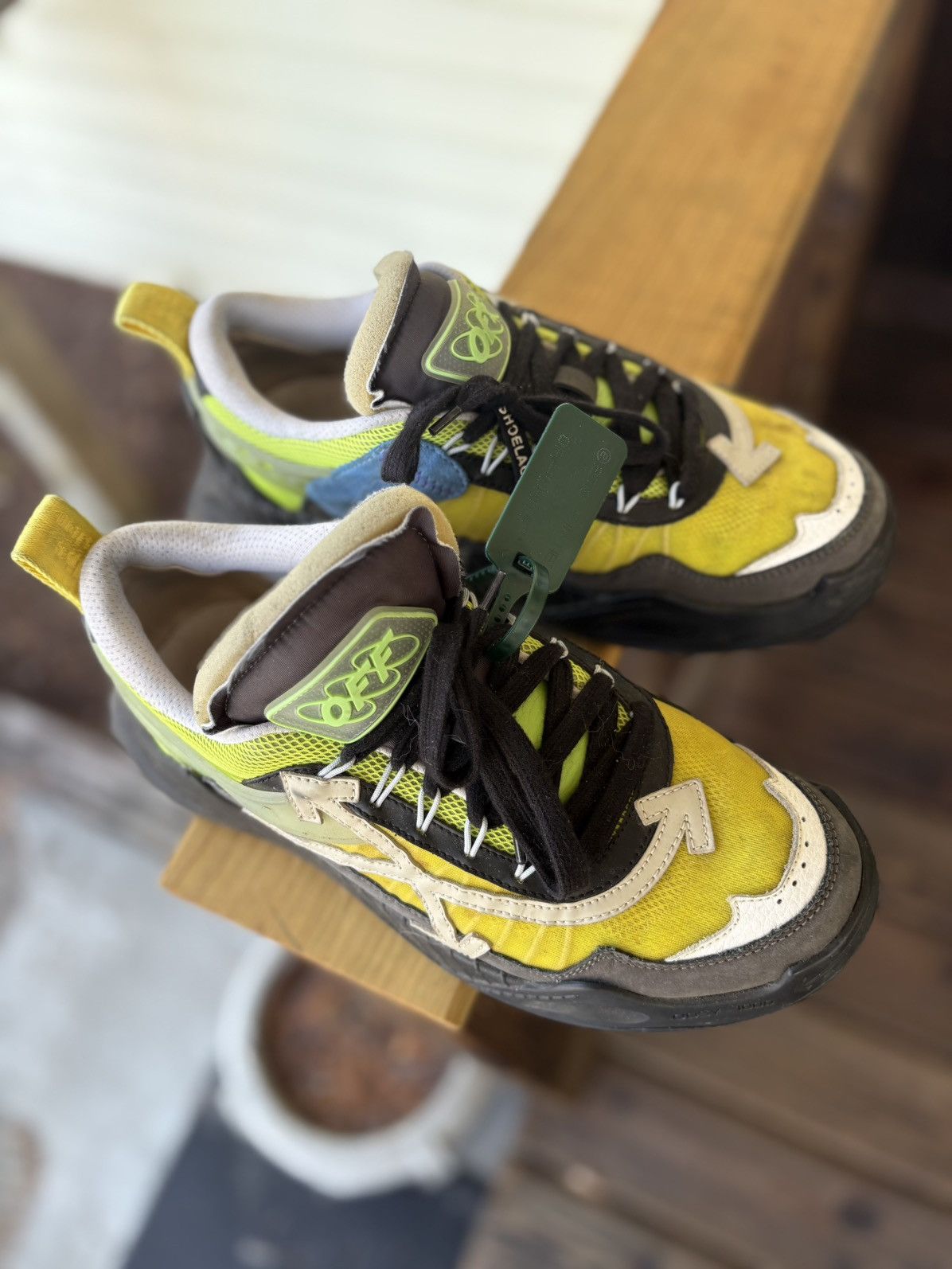 Off-White Off White ODSY 1000 in Green Bone Size US 9.5 / EU 42-43 - 3 Thumbnail