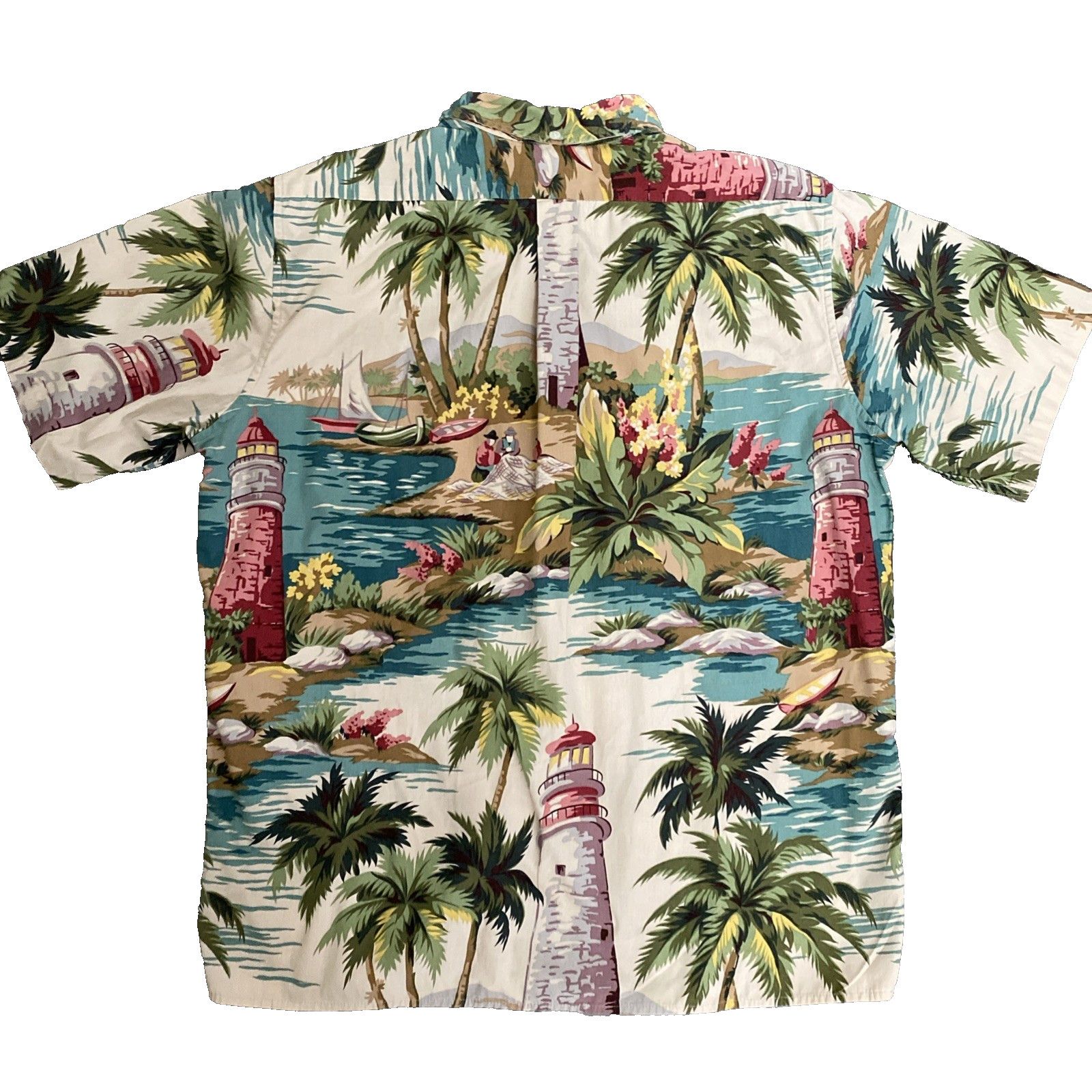 Reyn Spooner Reyn Spooner Shirt Hawaiian Lighthouse Palm Boat L Size US L / EU 52-54 / 3 - 2 Thumbnail