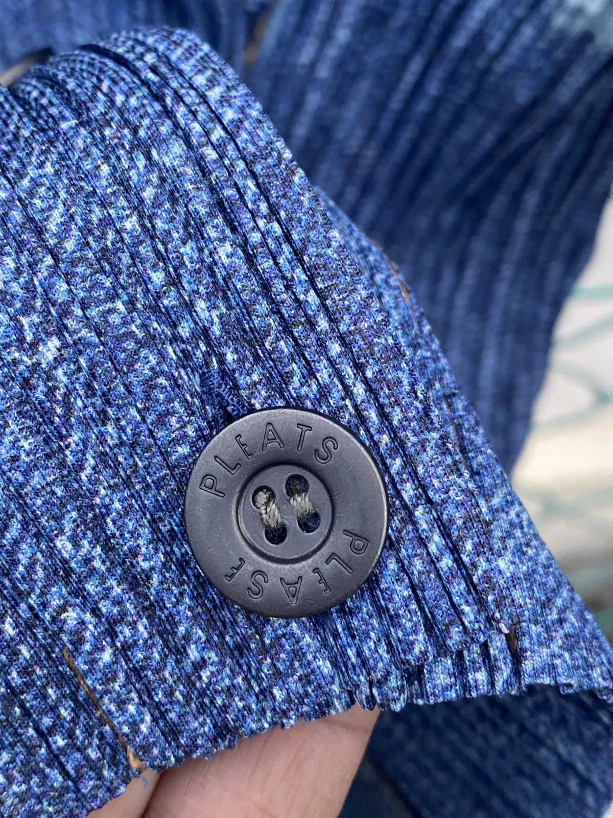Pleats Please Issey Miyake PLEATS PLEASE Denim Transfer Printed Hem Cutting Jacket Size M / US 6-8 / IT 42-44 - 8 Thumbnail