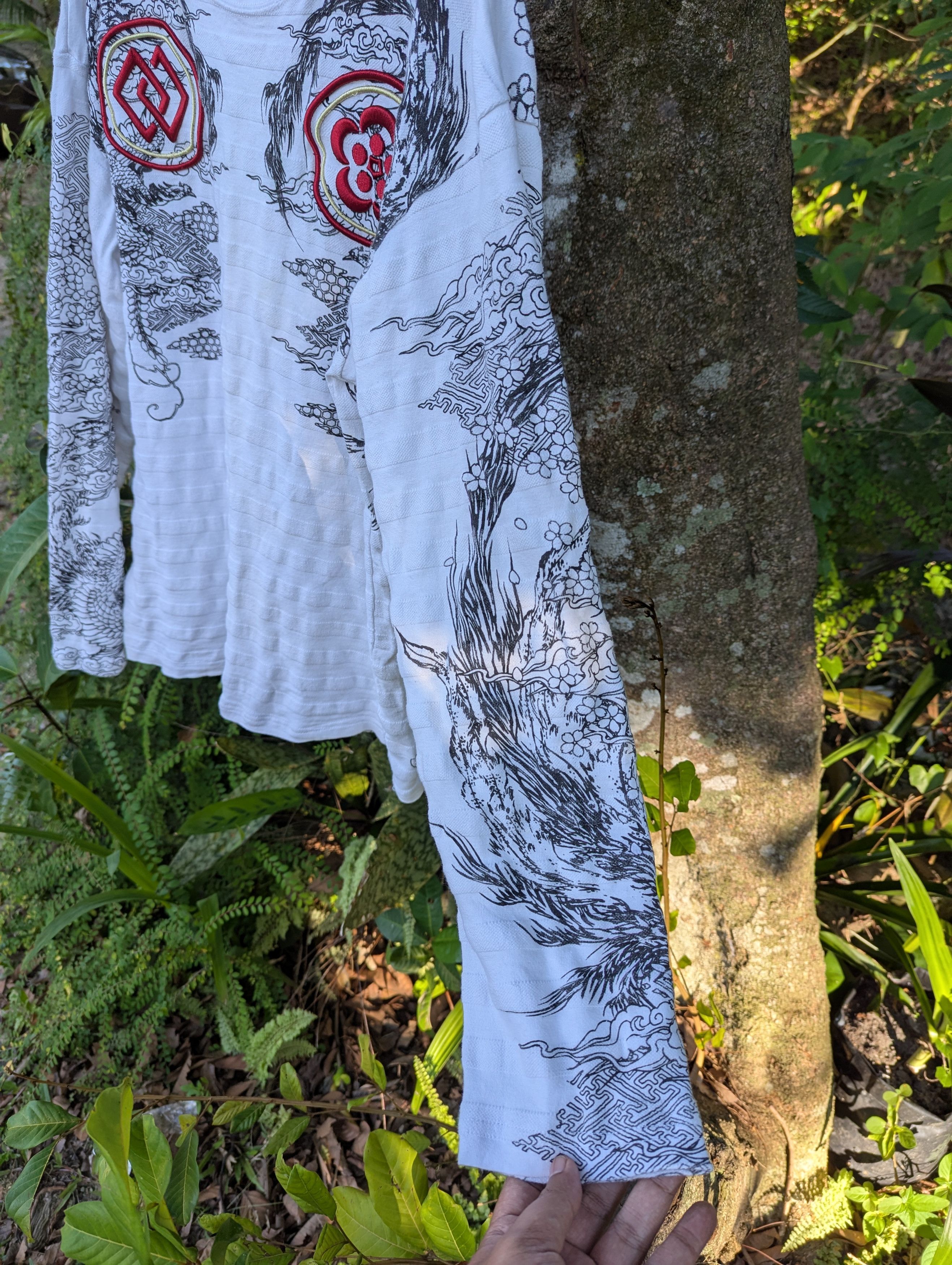 Japanese Brand Sukajan Phoenix Tshirt Long Sleeve Yakuza Gangster Size US XL / EU 56 / 4 - 7 Thumbnail