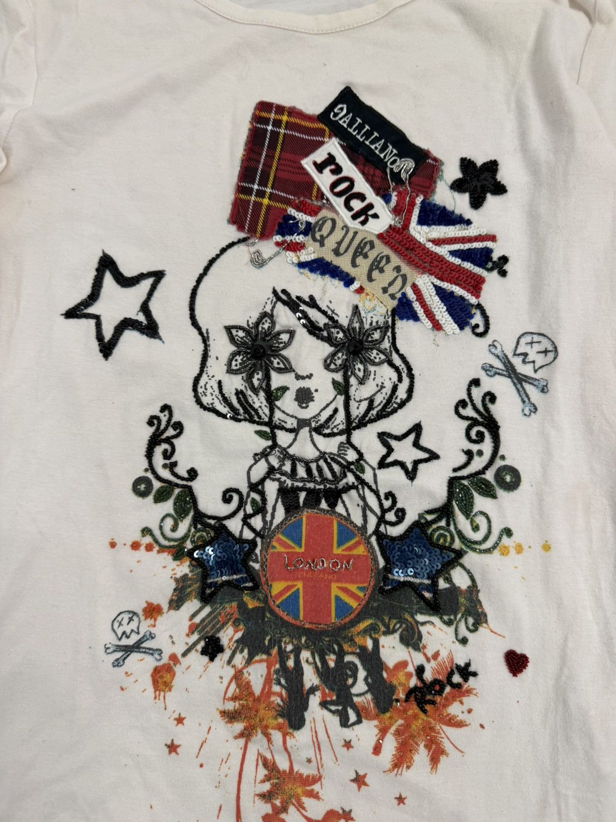 John Galliano Vintage 00s John Galliano UK Punk Glitter Longsleeve Size XS / US 0-2 / IT 36-38 - 5 Thumbnail