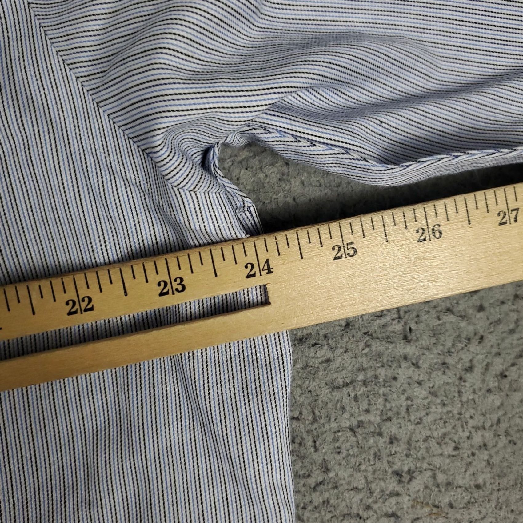 Brooks Brothers Brooks Brothers Shirt Mens 17 Blue Striped Regent Dress Button Up Long Sleeve Size 46R - 6 Thumbnail