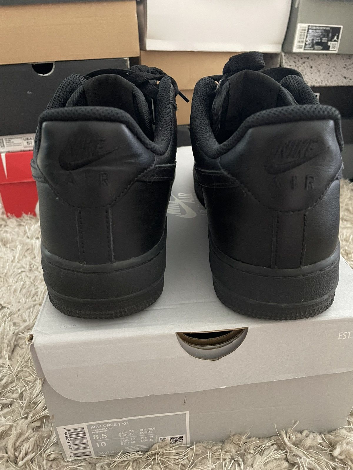 Nike Nike Air Force 1 Black Size US 8.5 / EU 41-42 - 6 Thumbnail