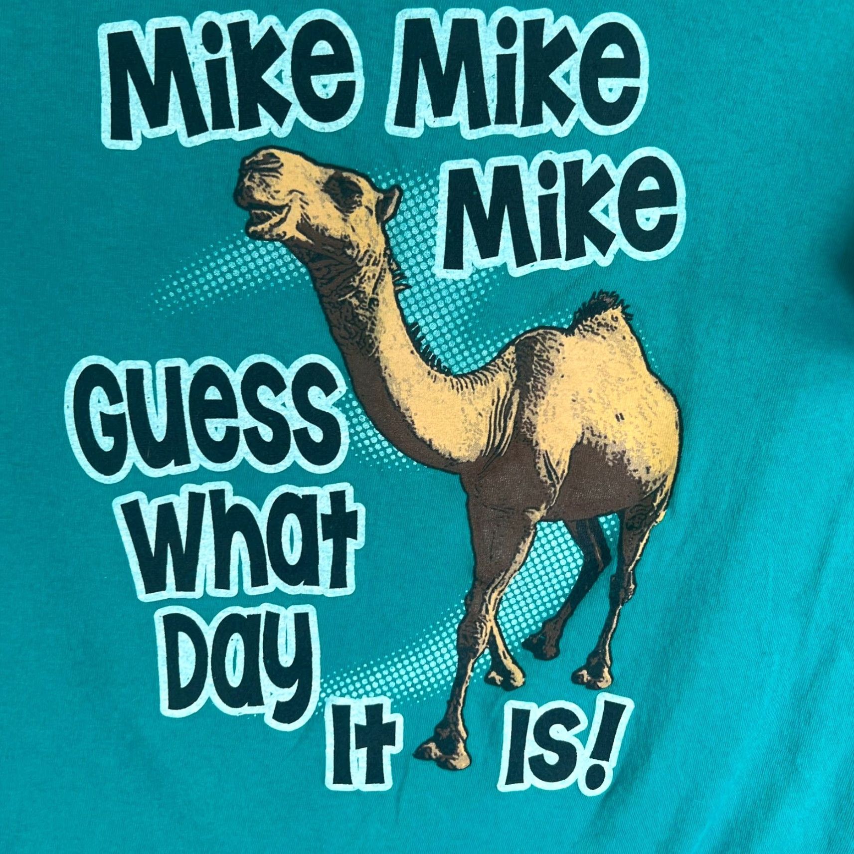 Vintage VINTAGE Day Men T-Shirt Short Sleeve 2XL Blue Comic Print Mike Crew Neck Size US XXL / EU 58 / 5 - 2 Thumbnail