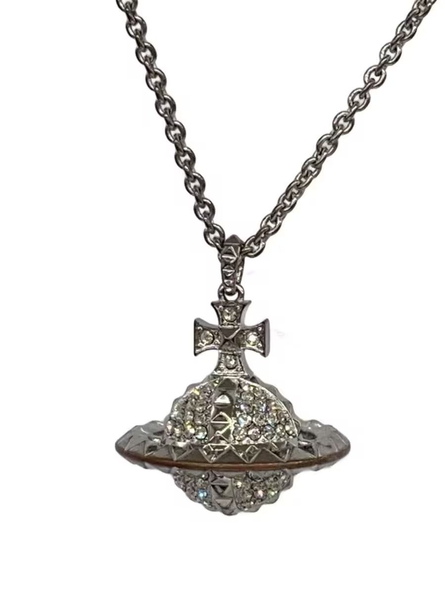 Vivienne Westwood 3D Studded Crystal Oversized Orb Necklace Size ONE SIZE - 1 Thumbnail