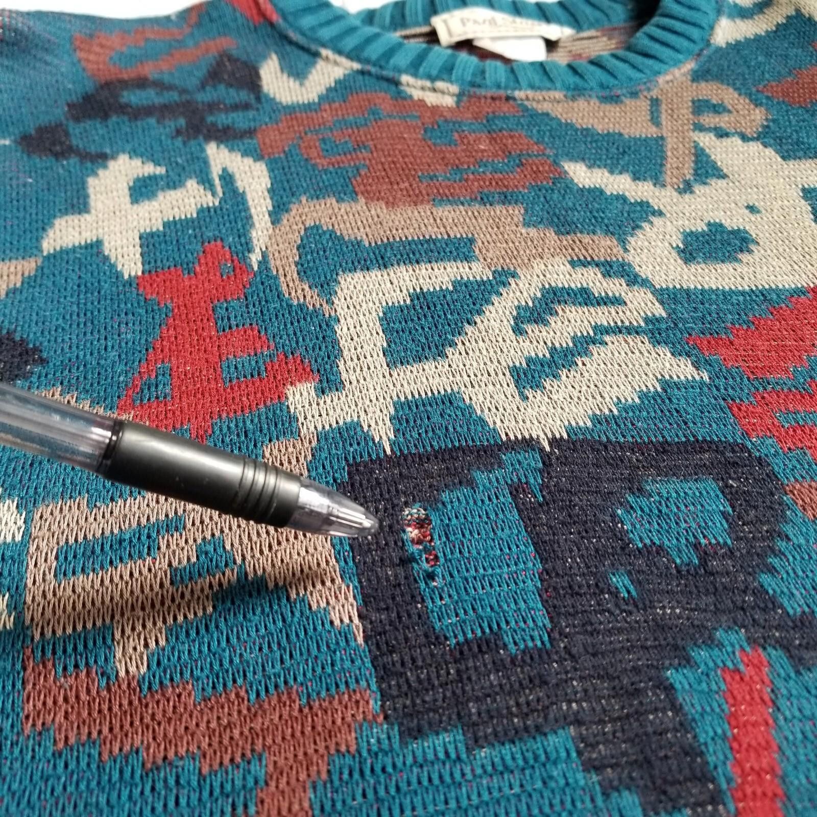 Paul Stuart Paul Stuart Pattern Sweater Large - Pre Owned - Retro Size US L / EU 52-54 / 3 - 5 Thumbnail