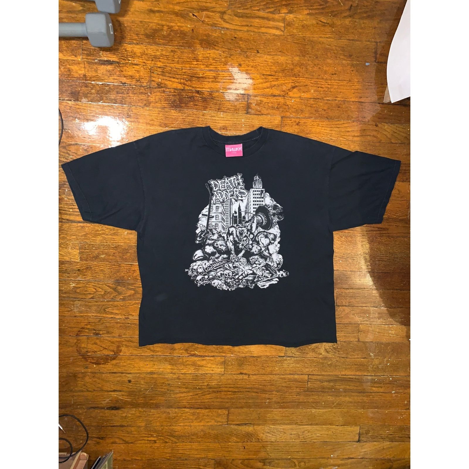Mishka Mishka Death Adders T Shirt XL Black Cropped Boxy Made USA Size US XL / EU 56 / 4 - 2 Thumbnail