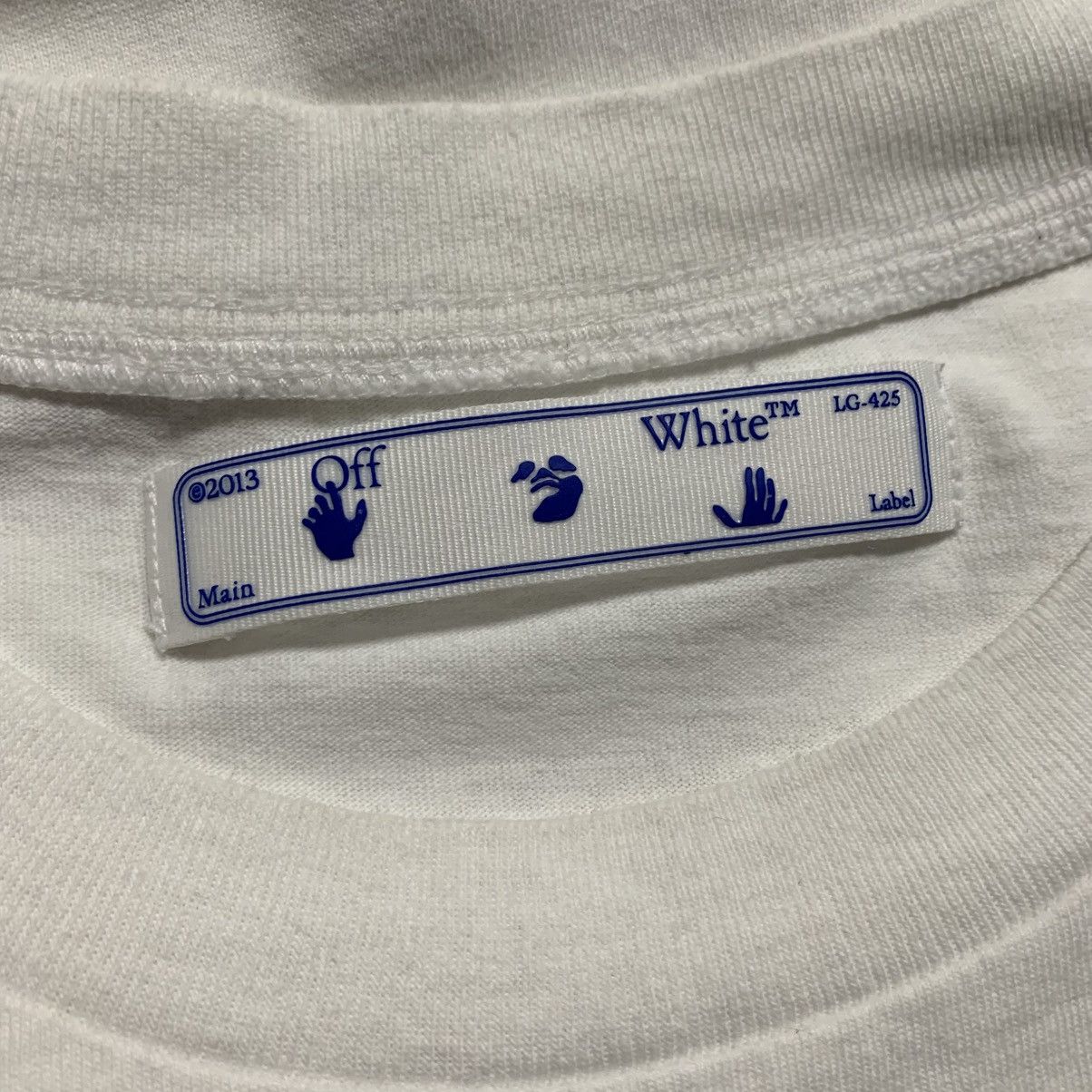 Off-White Off White Medium Hand Logo White Tee Virgil Abloh Size US M / EU 48-50 / 2 - 5 Thumbnail