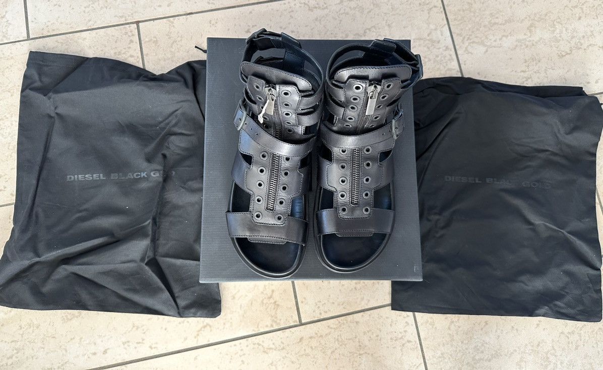 Diesel Black Gold Diesel Black Gold leather gladiator sandals Size US 12 / EU 45 - 7 Thumbnail