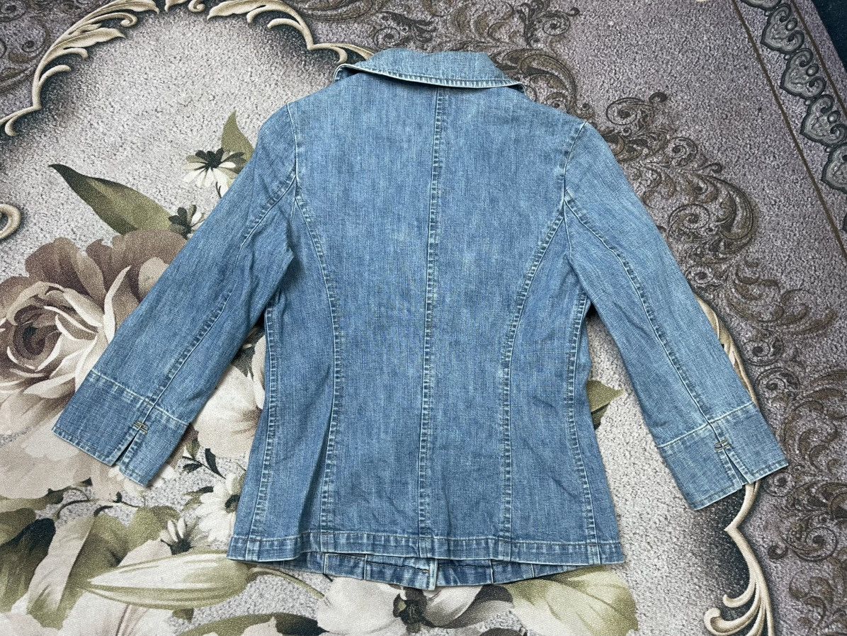 Japanese Brand Vintage Ined Yohji Yamamoto Faded Blazer Denim Size S / US 4 / IT 40 - 2 Thumbnail