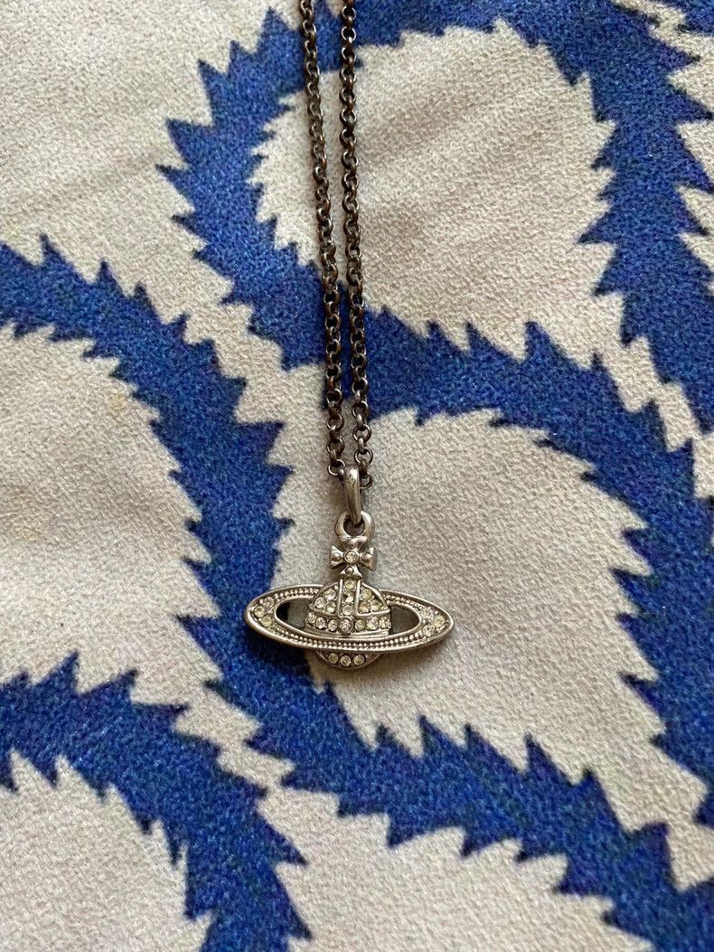 Vivienne Westwood Vivienne Westwood Mid-old style flat Saturn necklace Size ONE SIZE - 1 Thumbnail