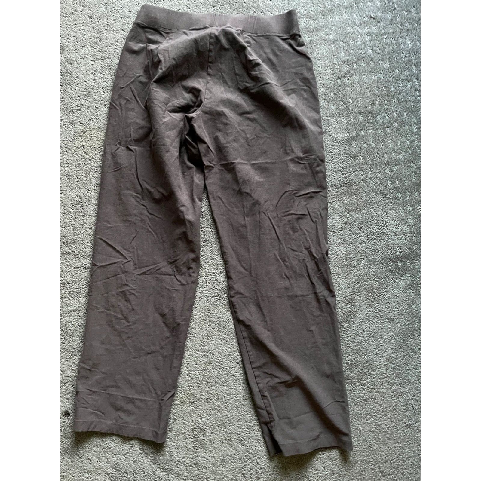Eileen Fisher Eileen Fisher Pants Womens Size M Brown Viscose Blend Knit Office Dress Pants Straight Front Pull On Elastic Waist Comfort Easy Care Women Size 32" / US 10 / IT 46 - 3 Thumbnail