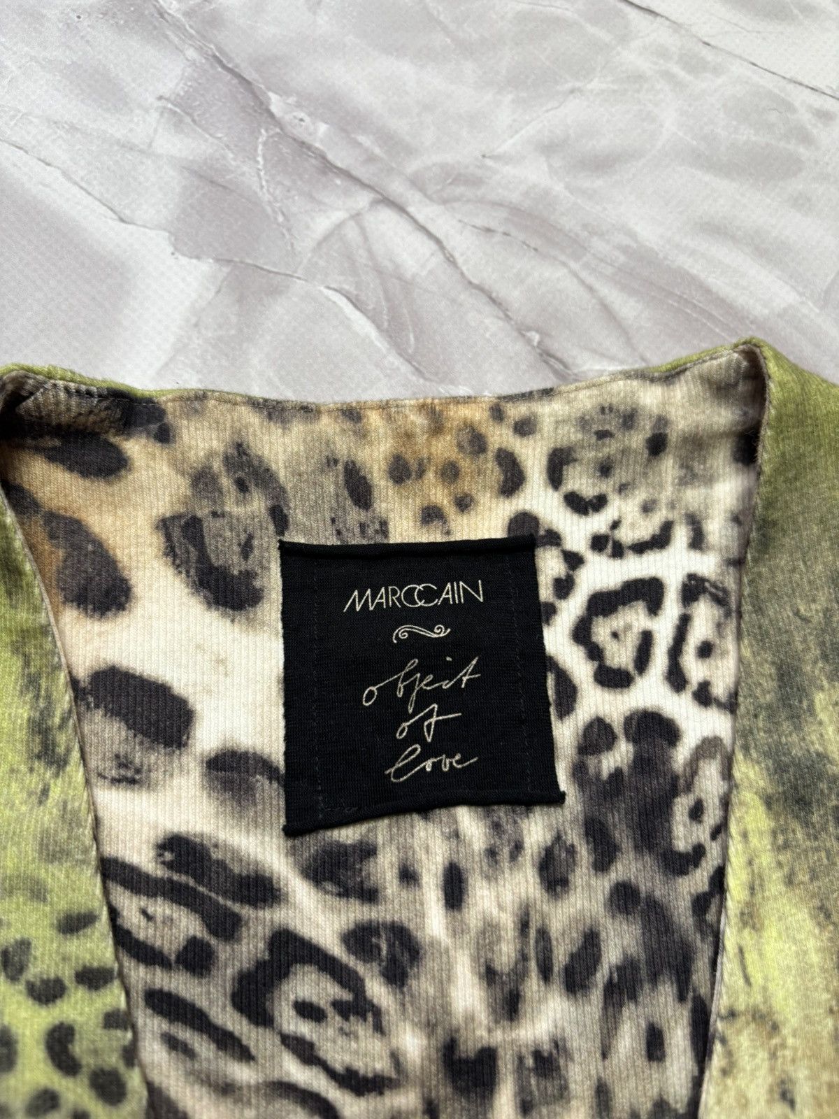Other Marc Cain Leopard Animal Print Longline Knit Cardigan Button Size S / US 4 / IT 40 - 10 Thumbnail