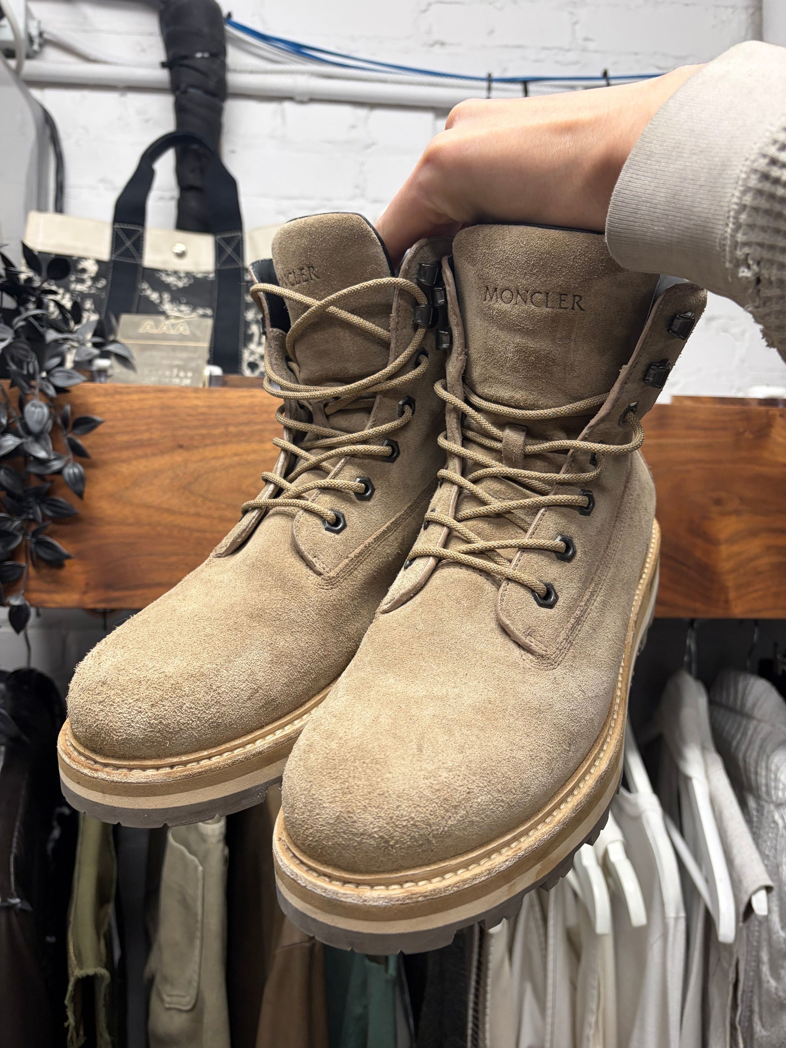 Moncler Moncler ‘Peka’ Brown Suede Hiking Boots Size US 10 / EU 43 - 1 Thumbnail