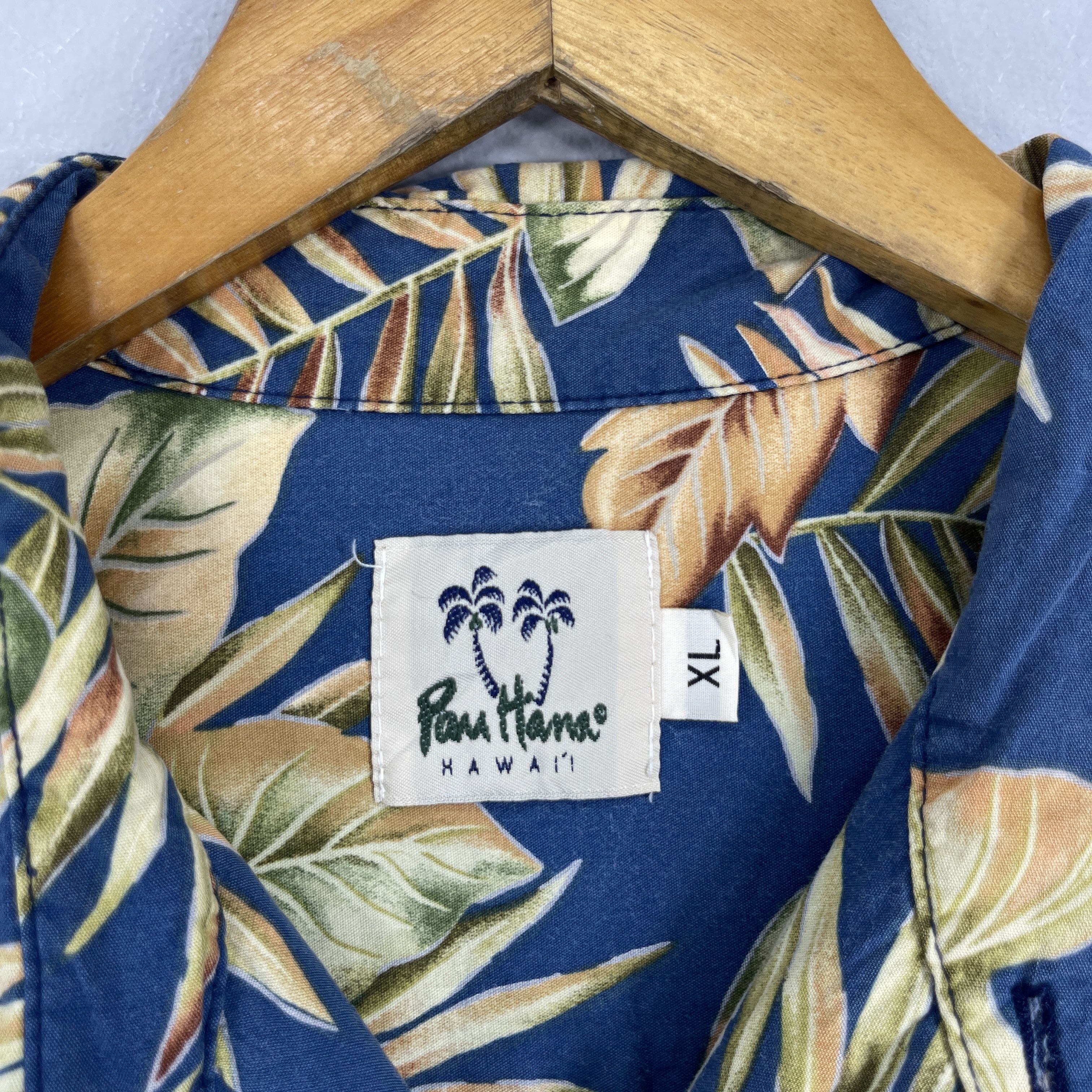 Tori Richard PAU HANA Hawaii Floral Leaves Motive Button Up Shirt Size US XL / EU 56 / 4 - 5 Thumbnail